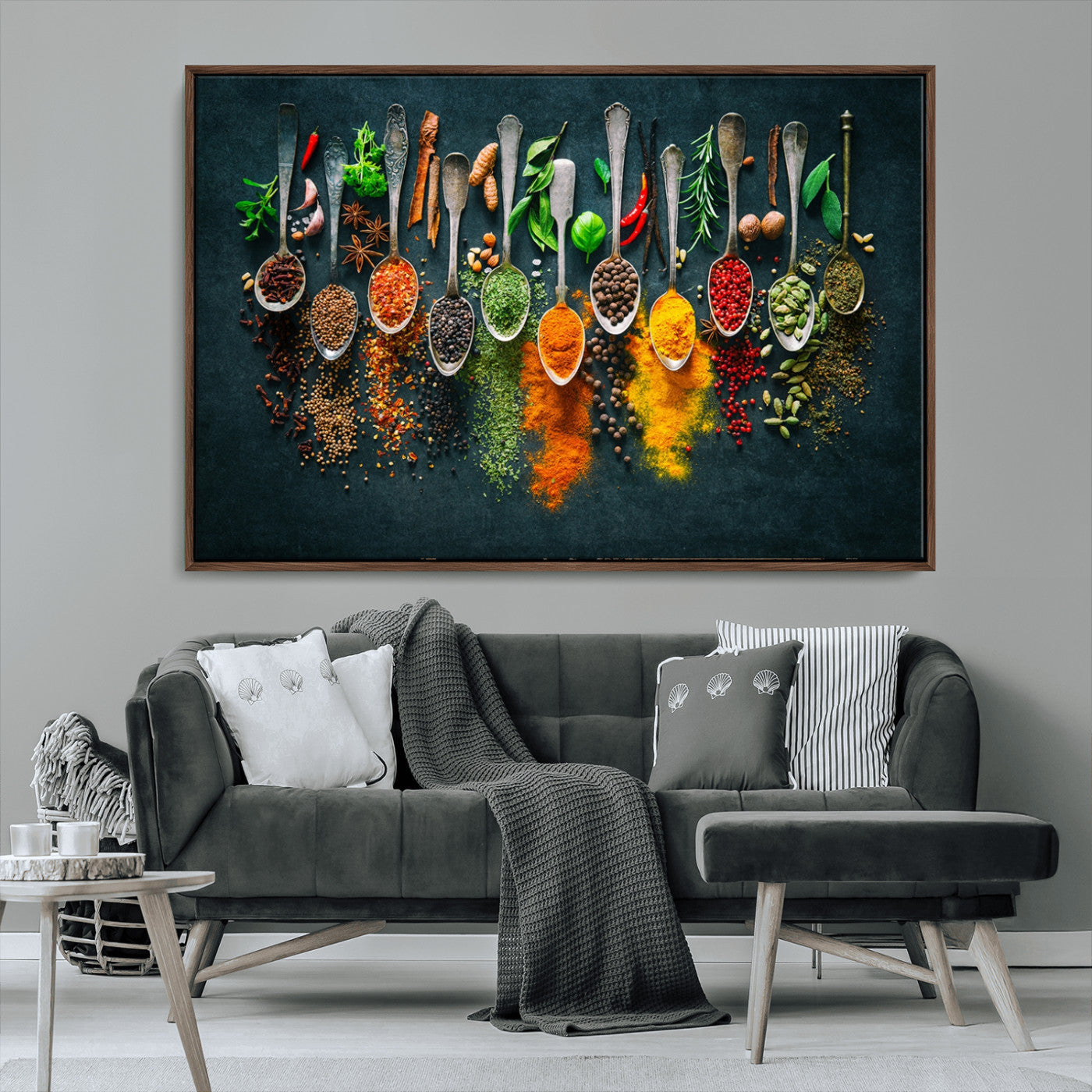 MGV-FC-36X24 - Herbs and Spices Kitchen Wall Art Canvas Print