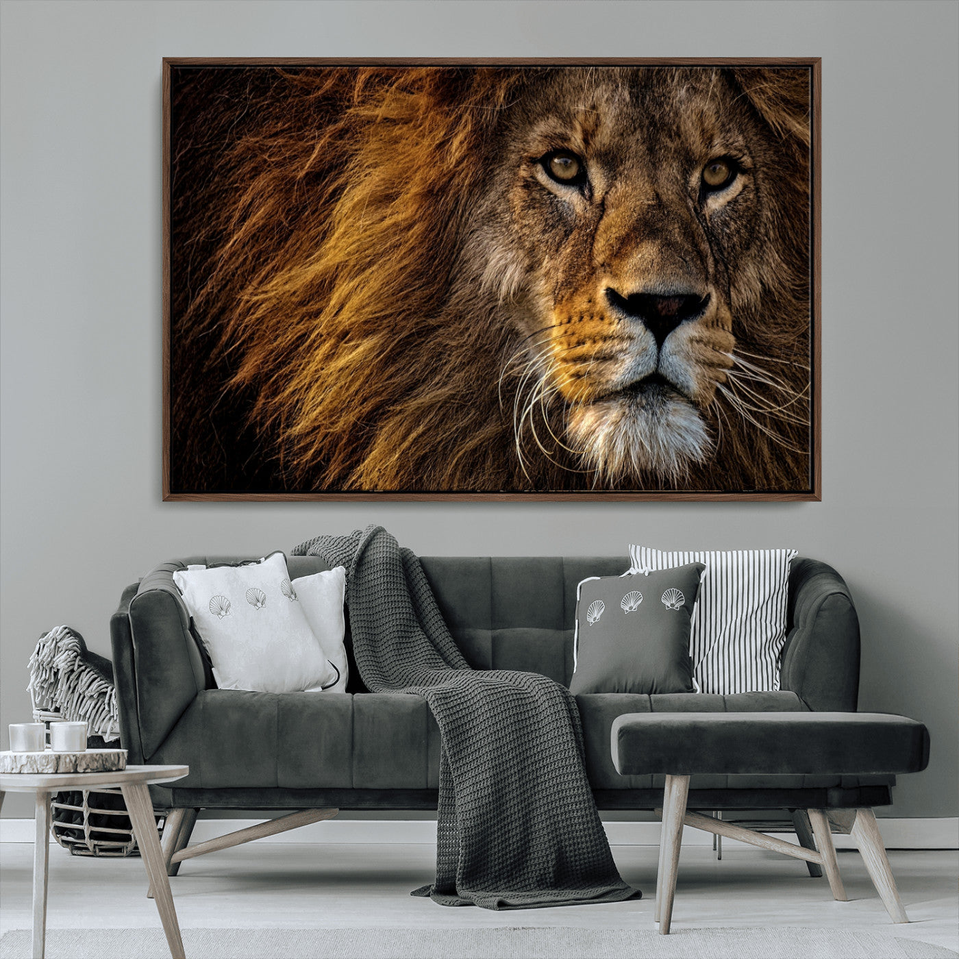 MGV-FC-36X24 - Mighty Lion Wall Art Animal Canvas Print