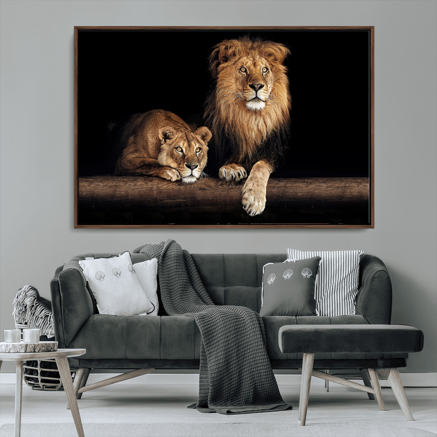 MGV-FC-36X24 - Lion Canvas Wall Art Animal Print