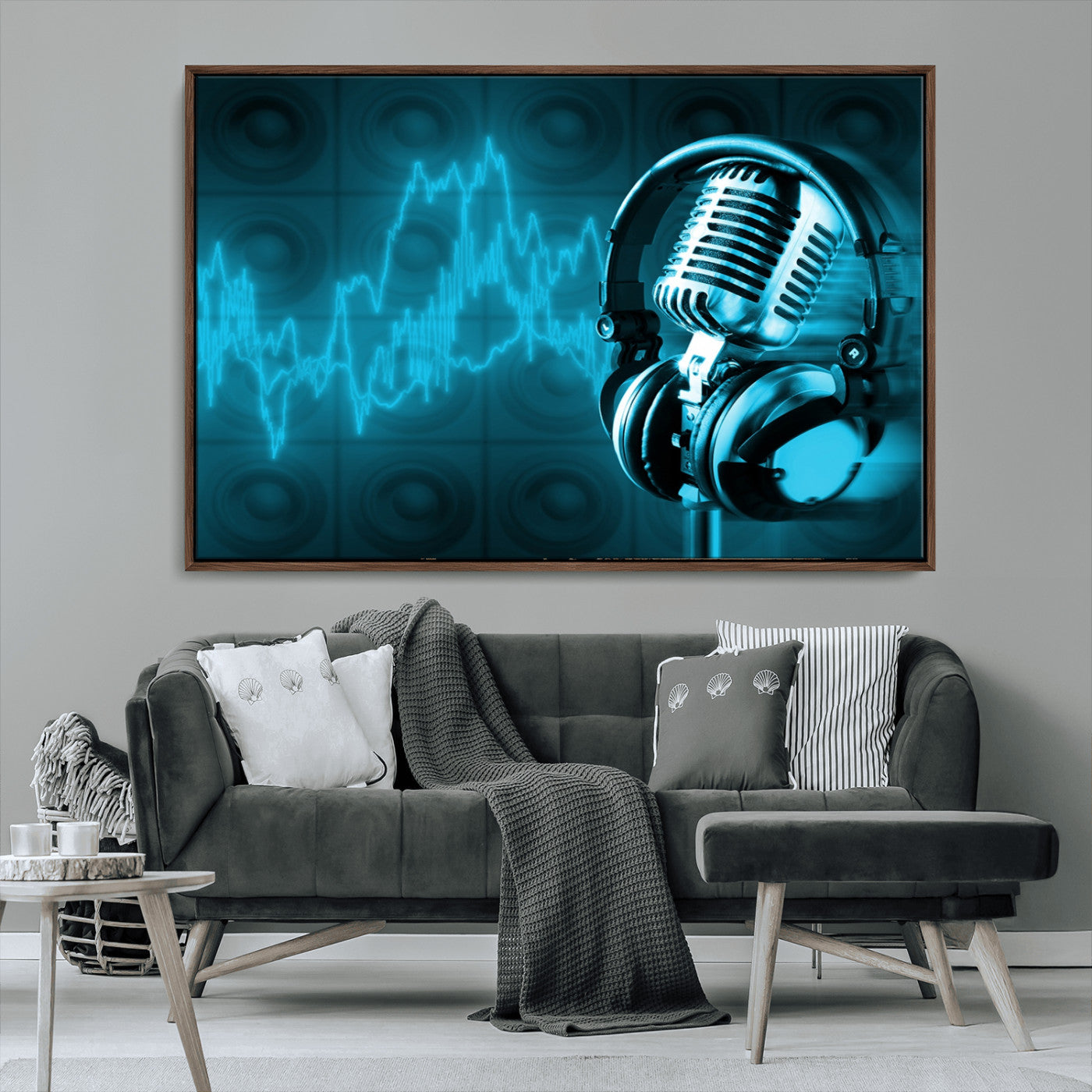 MGV-FC-36X24 - Music and Microphone Wall Art Canvas Print