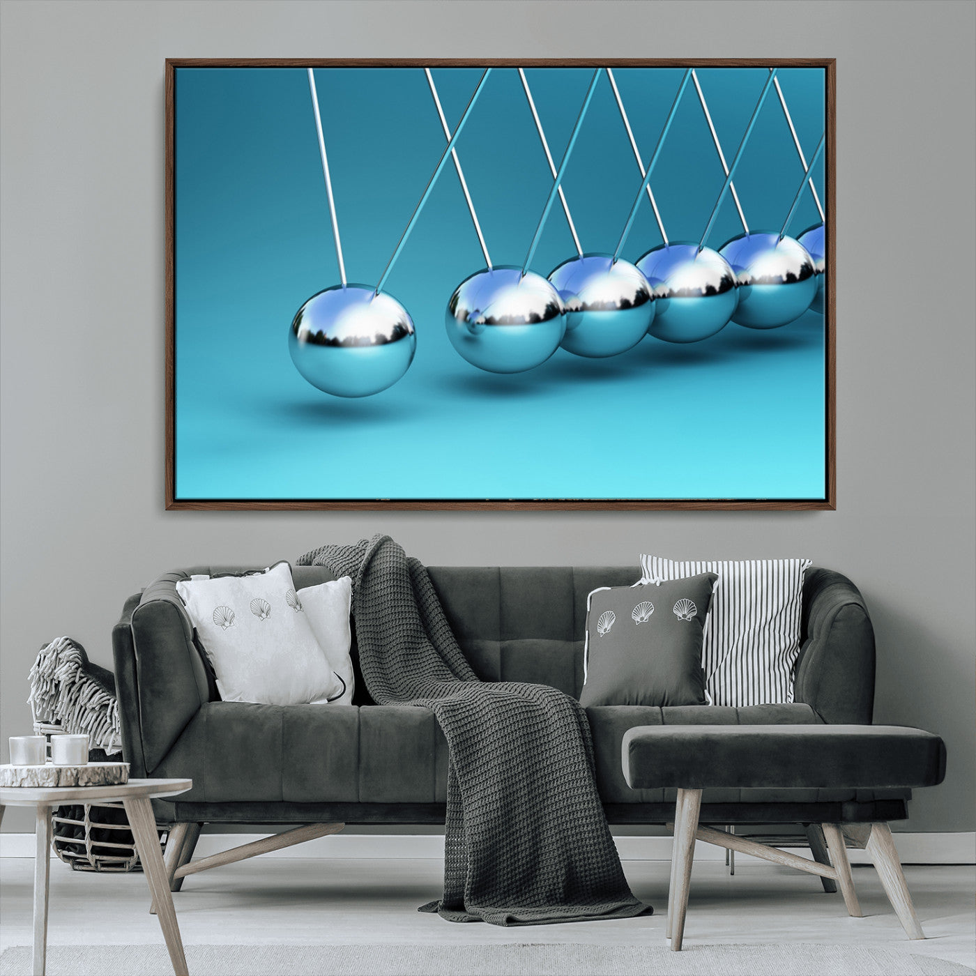 MGV-FC-36X24 - Wall Art Newton's Cradle Canvas Print, Framed Newton Cradle Canvas Print