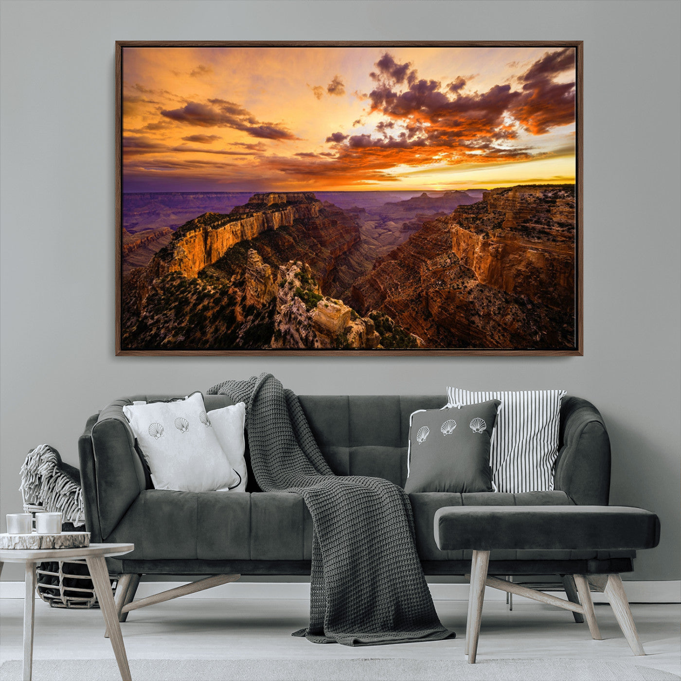 MGV-FC-36X24 - Mesmerizing Sunset from Grand Canyon Nal Park Wall Art, Grand Canyon Canvas Print