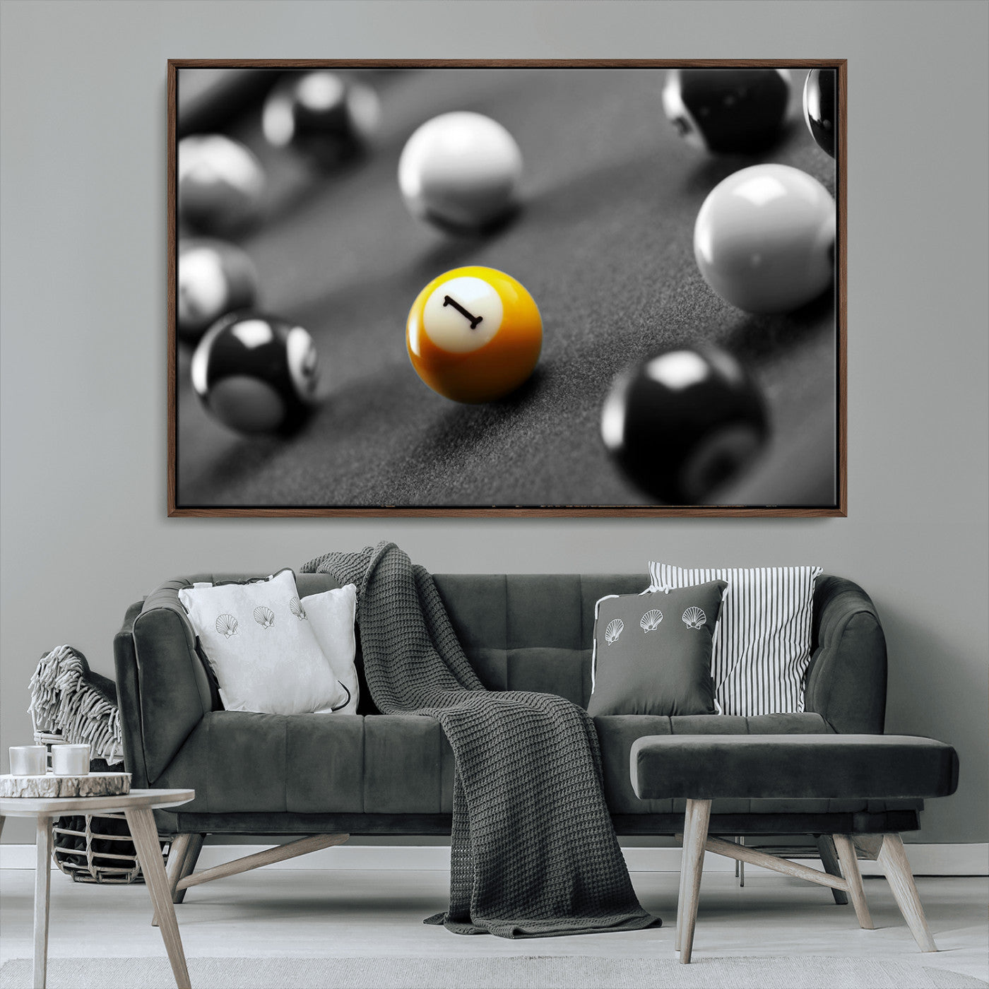 MGV-FC-36X24 - Wall Art Pool Table and Balls Canvas Print