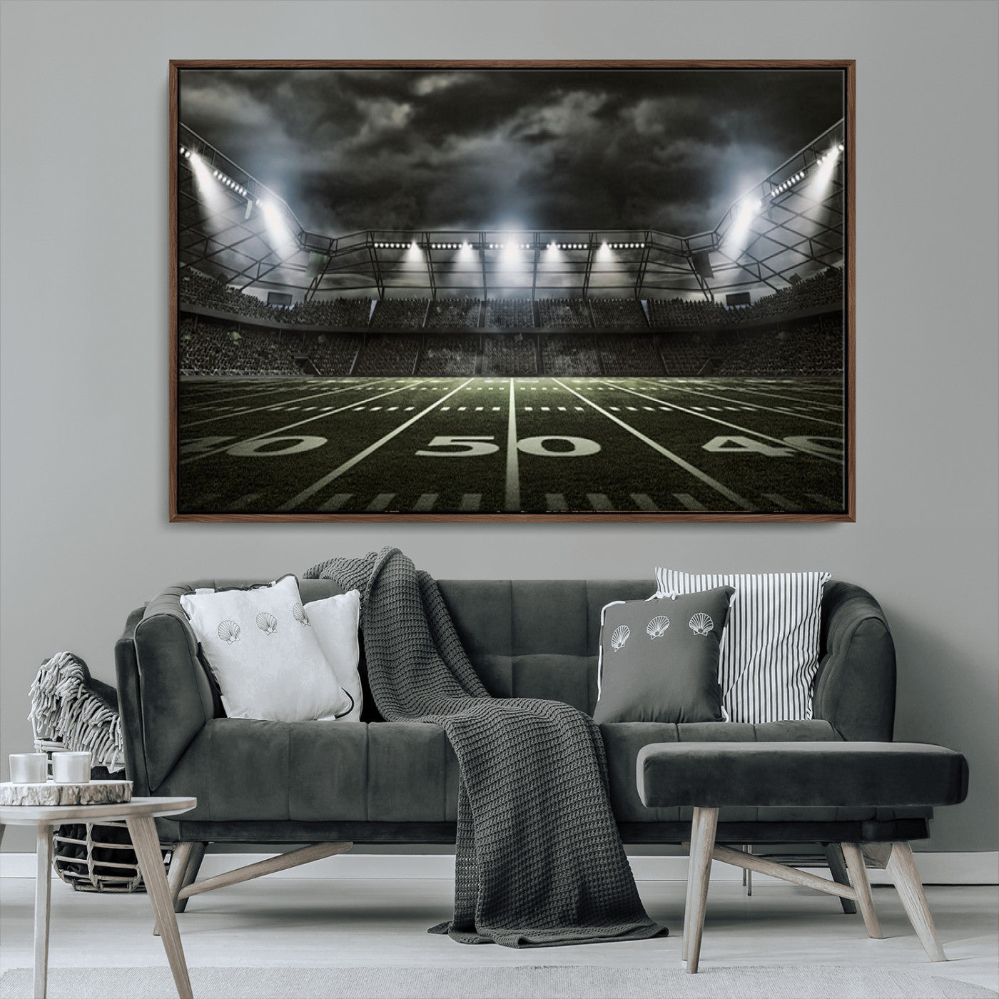 -American Football Stadium Wall Art Canvas Print, Stadium Sport Wall Art Print