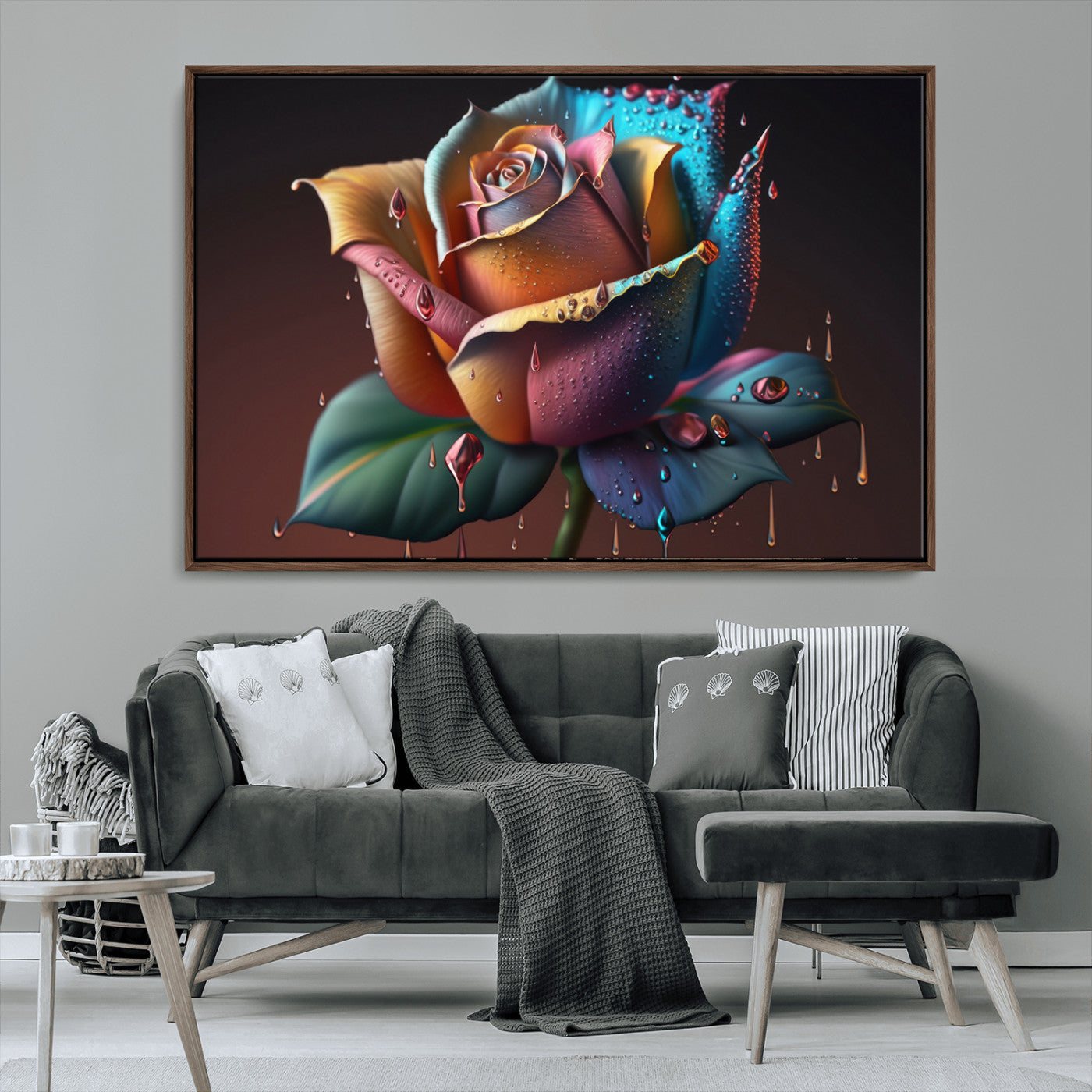 MGV-FC-36X24 - Abstract Rose Wall Art Canvas Print