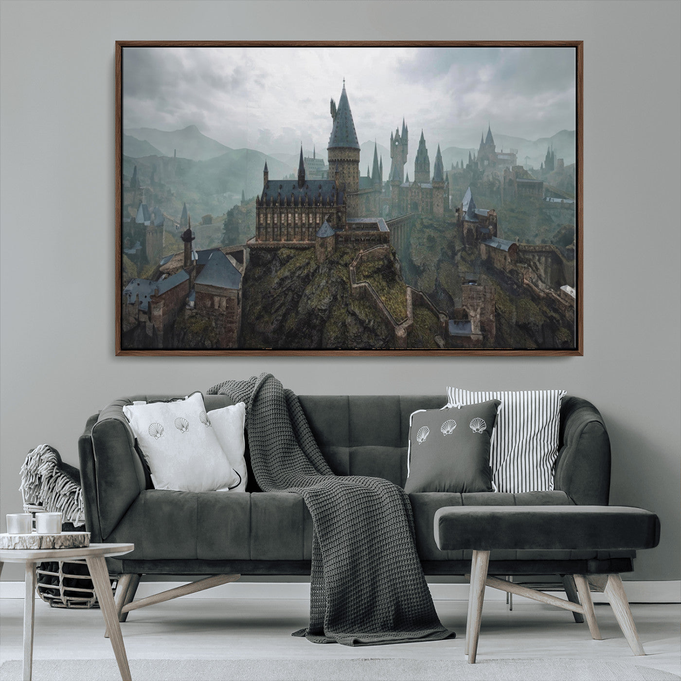 MGV-FC-36X24 - Disney Castle Wall Art Canvas Print, Living Kids Home Room Decor Art Print