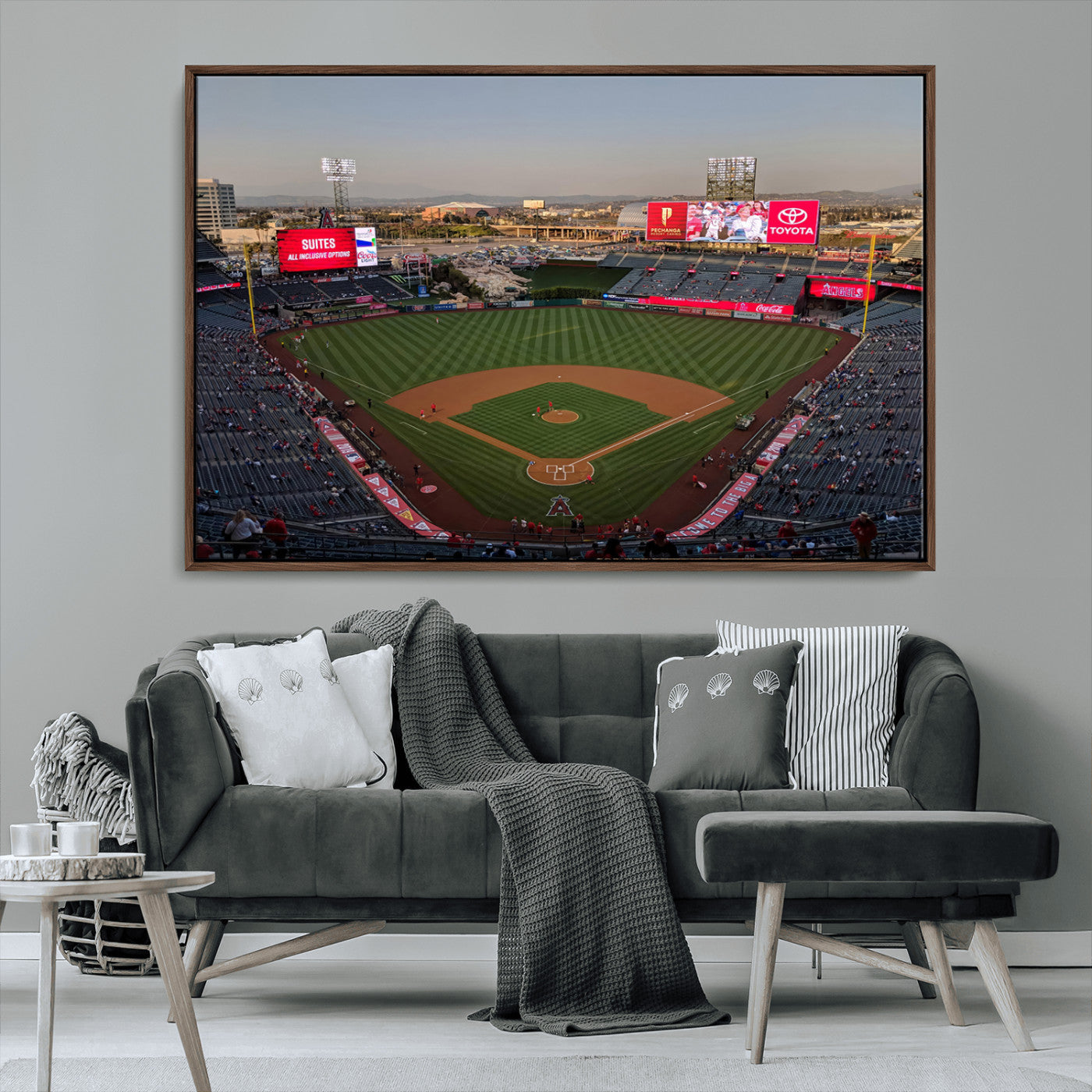MGV-FC-36X24 - Los Angeles Angels Baseball Canvas Print - Anaheim Angel Stadium Wall Art Canvas Print