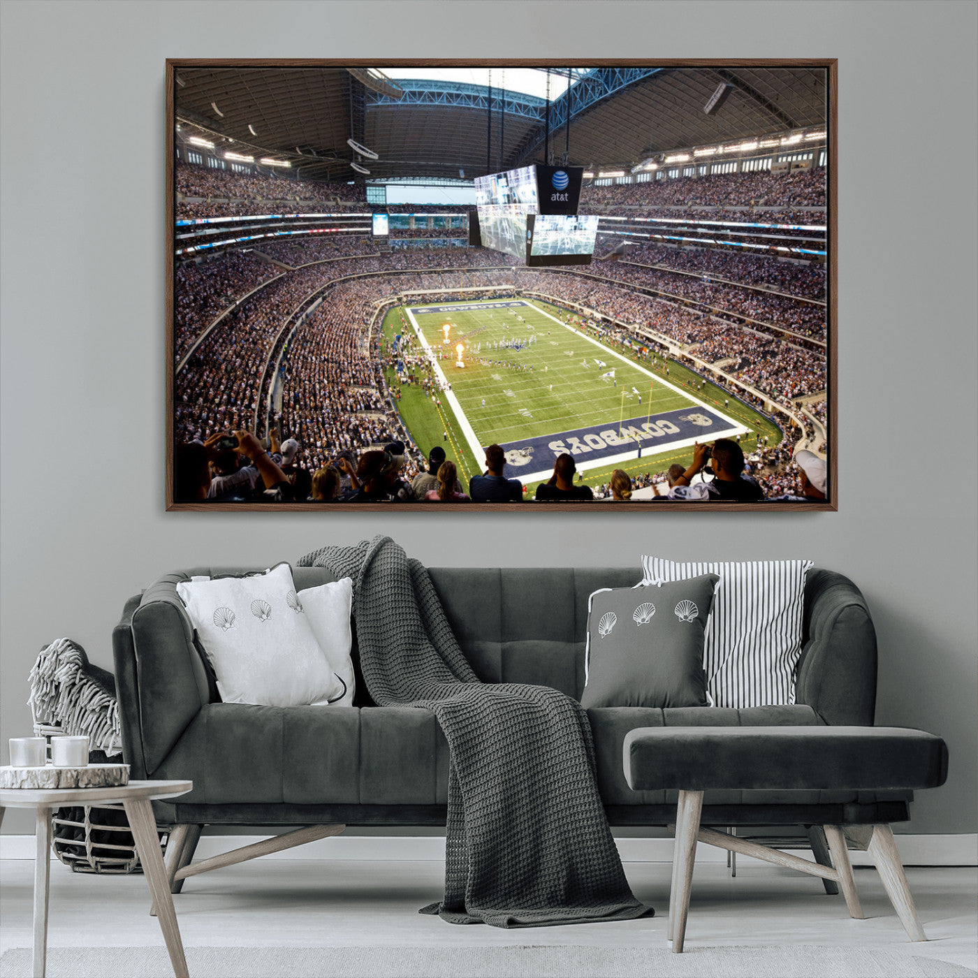 MGV-FC-36X24 - Dallas Cowboys Football Team Print - Arlington AT&T Stadium Wall Art Canvas Print