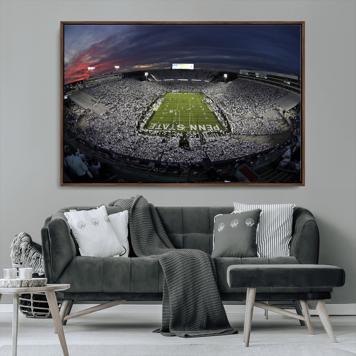 MGV-FC-36X24 - Penn State University Nittany Lions Football Team Print - University Park Beaver Stadium Wall Art