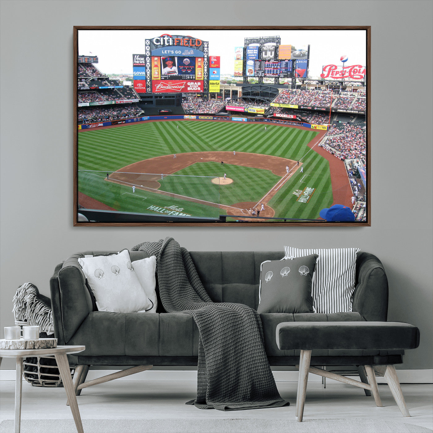 MGV-FC-36X24 - New York Mets Baseball Team Print - Citi Field Baseball Stadium Wall Art Canvas Print