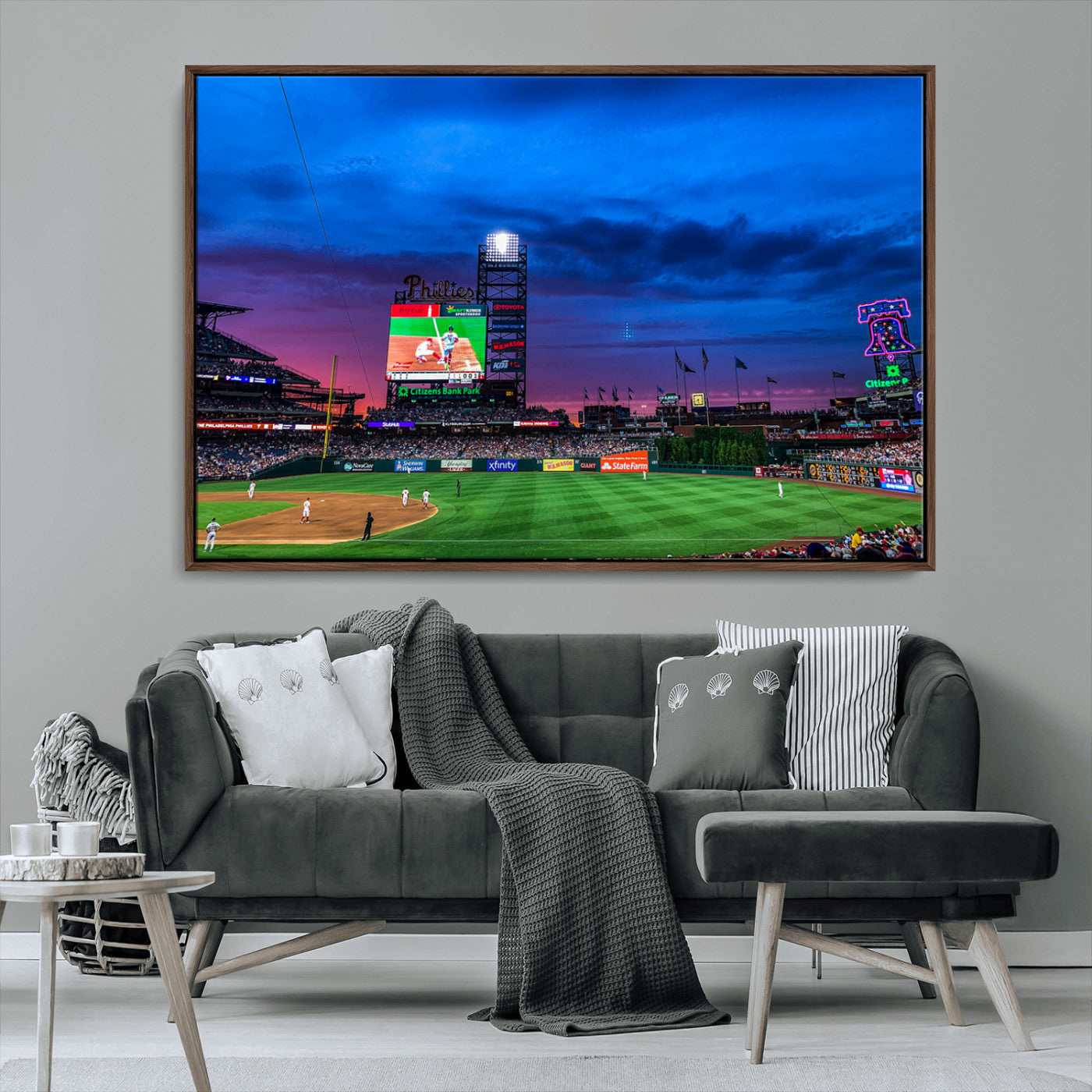 MGV-FC-36X24 - Philadelphia Phillies Baseball Team Print - Philadelphia Citizens Bank Park Stadium Canvas Wall Art