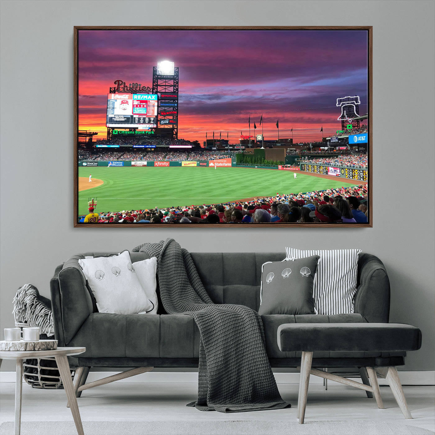MGV-FC-36X24 - Philadelphia Phillies Baseball Team Print - Philadelphia Citizens Bank Park Stadium Wall Art Canvas