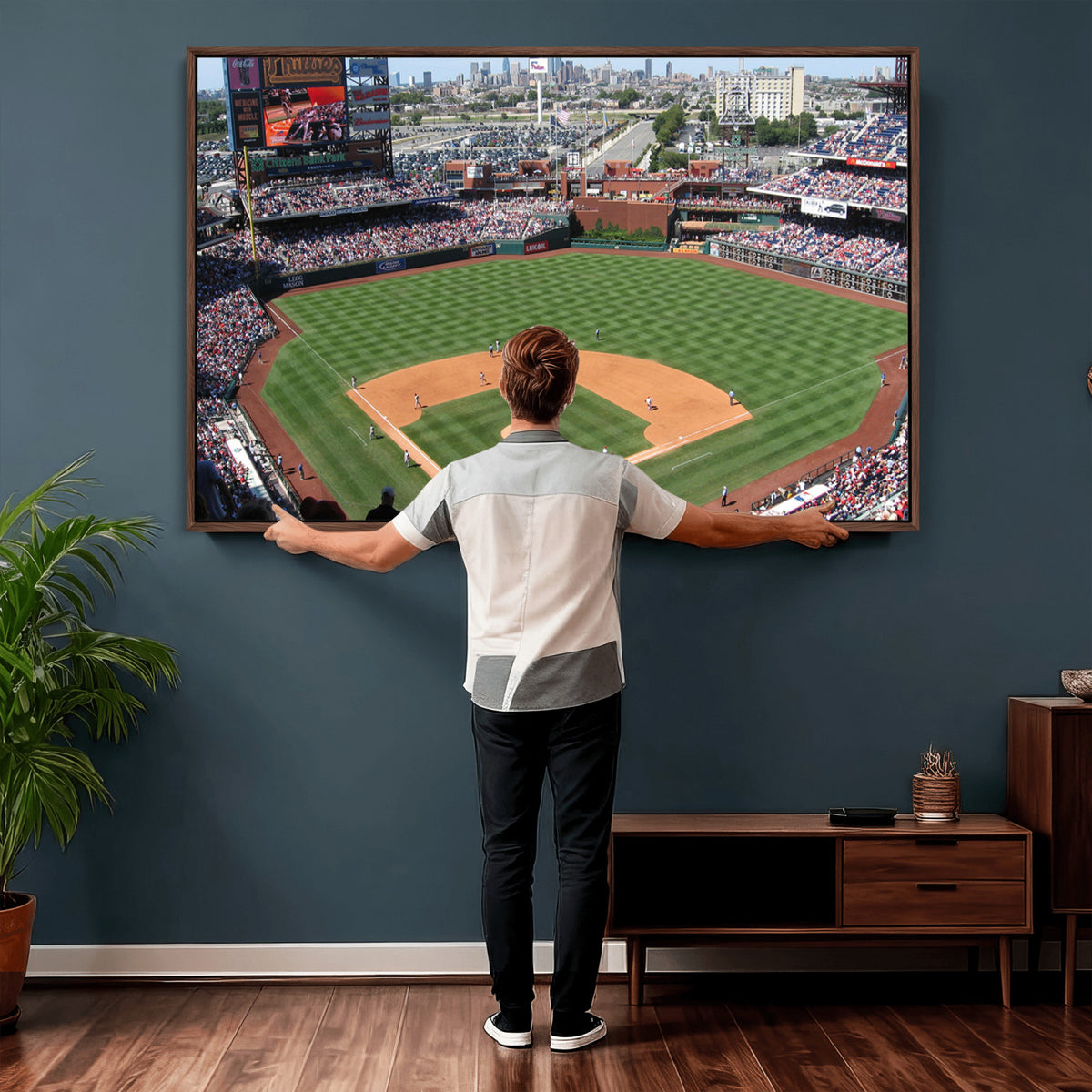 85755-MGV-CV-36X24 - Philadelphia Phillies Baseball Team Print - Philadelphia Citizens Bank Park Stadium Wall Art Canvas