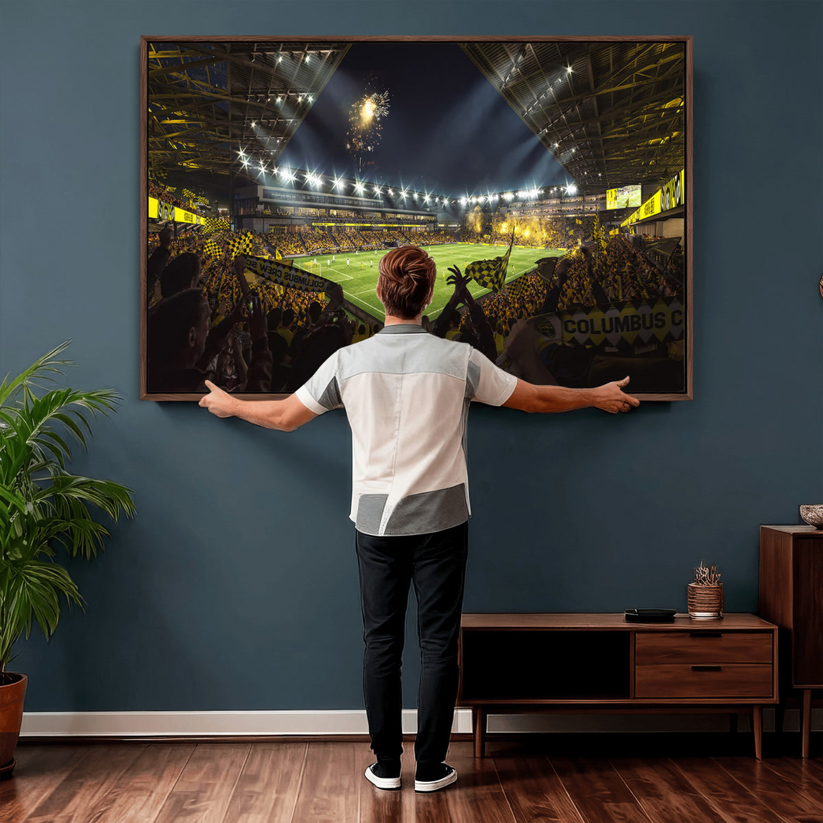 51122-MGV-CV-36X24 - Columbus Crew Soccer Team Print - Columbus Crew Stadium Wall Art Canvas Print