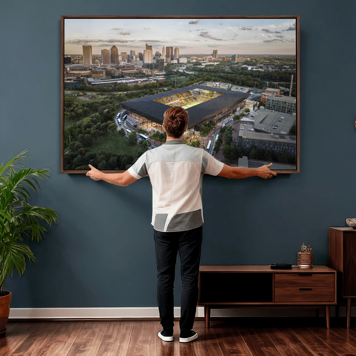 90971-MGV-CV-36X24 - Columbus Crew Soccer Team Print - Columbus Crew Stadium Wall Art, Columbus Crew Soccer Wall Art