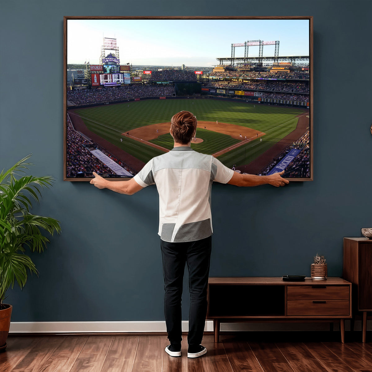 21638-MGV-CV-36X24 - Colorado Rockies Coors Field Wall Art Canvas Print, MLB Baseball Stadium
