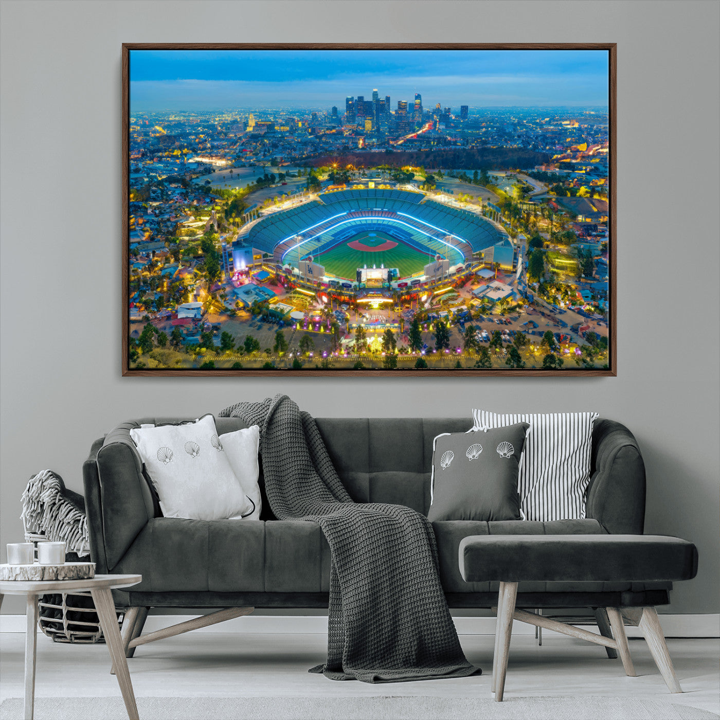 MGV-FC-36X24 - Los Angeles Dodgers Wall Art Canvas, Dodger Stadium Wall Art Canvas Print - MLB Baseball Stadium