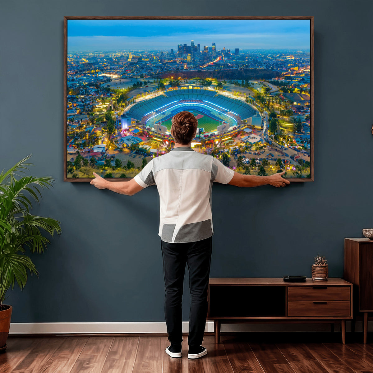 78144-MGV-CV-36X24 - Los Angeles Dodgers Wall Art Canvas, Dodger Stadium Wall Art