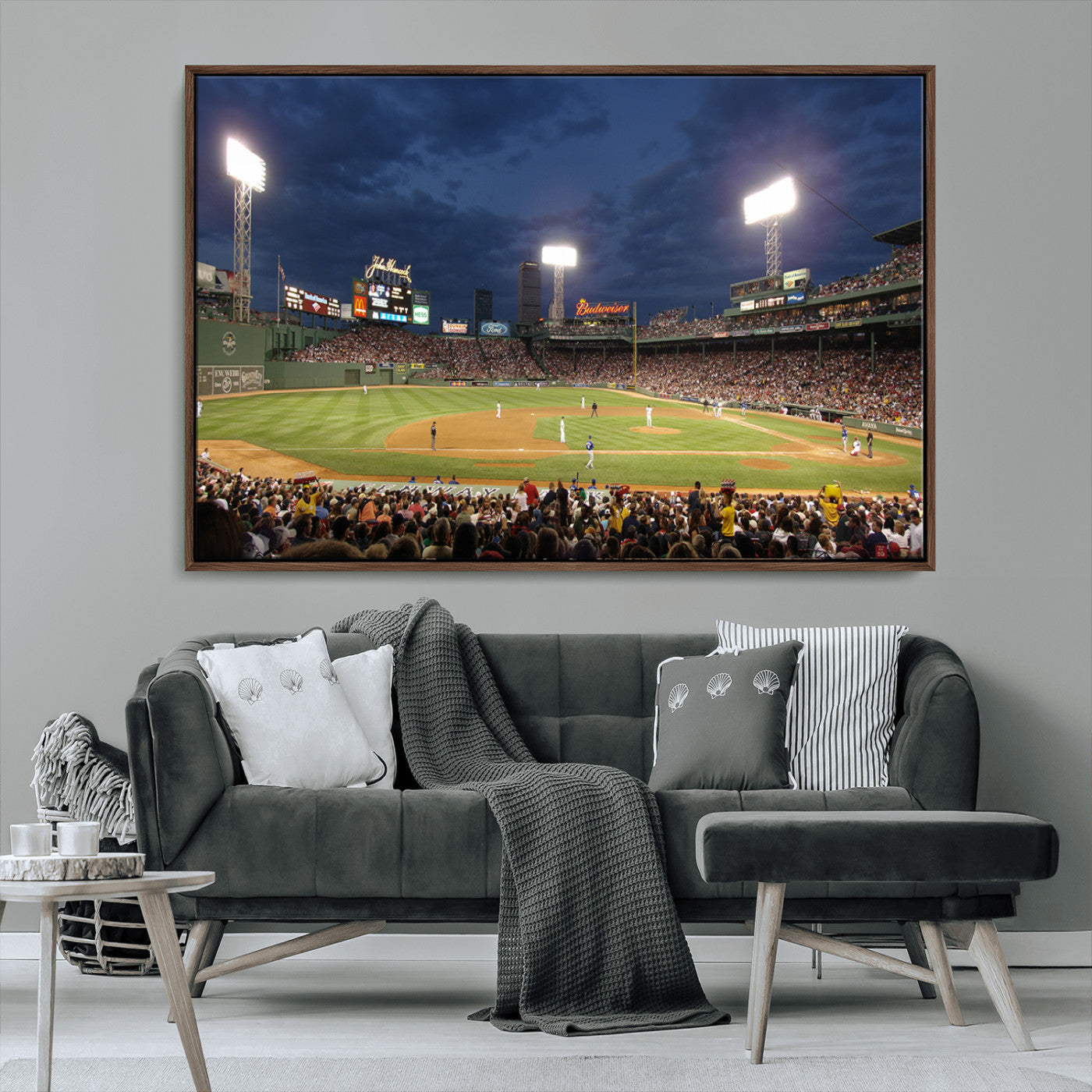 MGV-FC-36X24 - Boston Red Sox Baseball Team Print Canvas - Massachusetts Fenway Park Stadium Wall Art Canvas Print