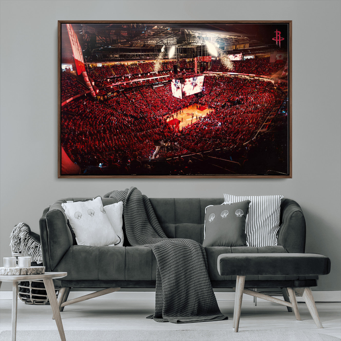 MGV-FC-36X24 - Houston Rockets Basketball Team Print Canvas- Houston Toyota Center Stadium Wall Art Canvas Print