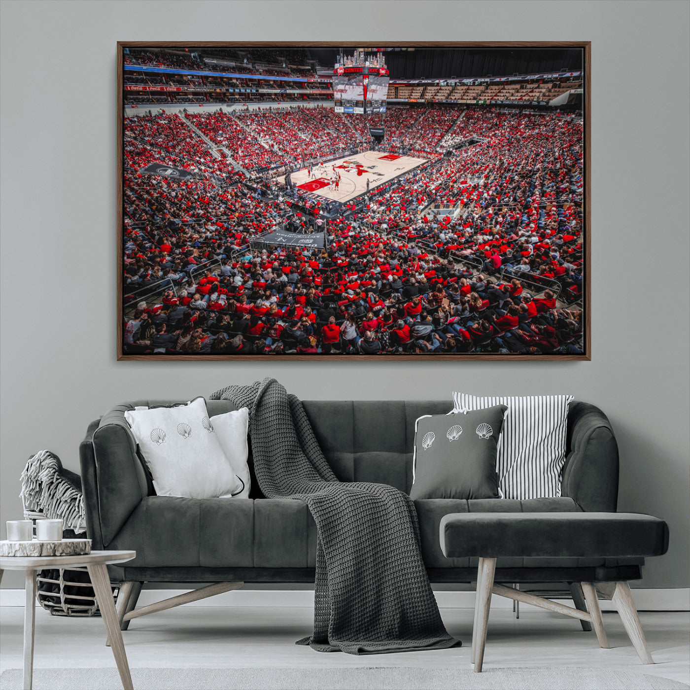 MGV-FC-36X24 - Louisville Cardinals Basketball Print Canvas - Louisville KFC Yum Center Arena Wall Art Canvas Print