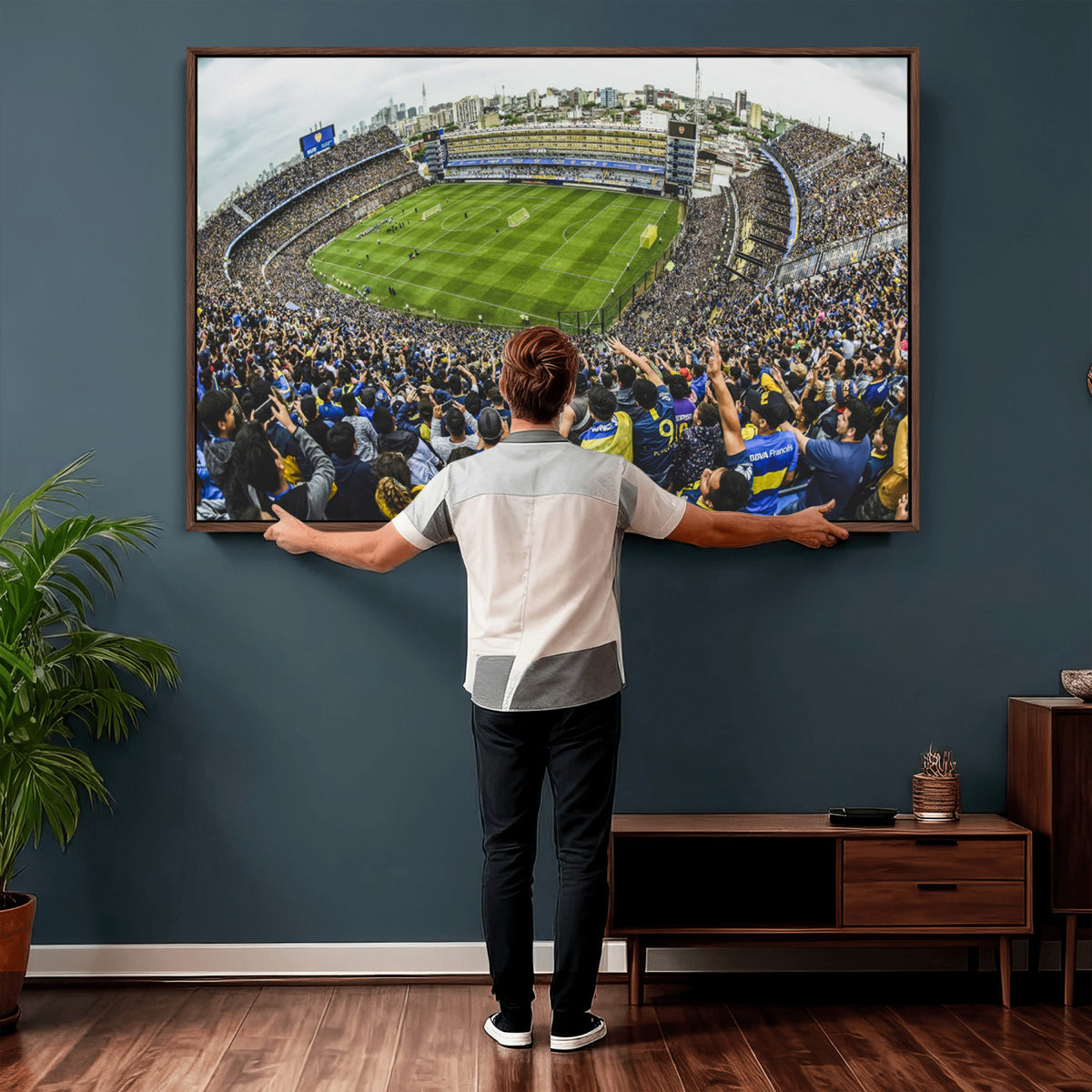 63839-MGV-CV-36X24 - Boca Juniors Soccer Team Print Wall Art, Buenos Aires Bombonera Stadium