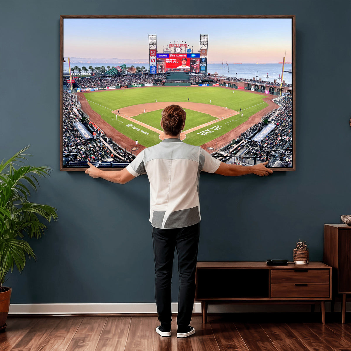 16055-MGV-CV-36X24 - San Francisco Giants Baseball Team Print, Oracle Park