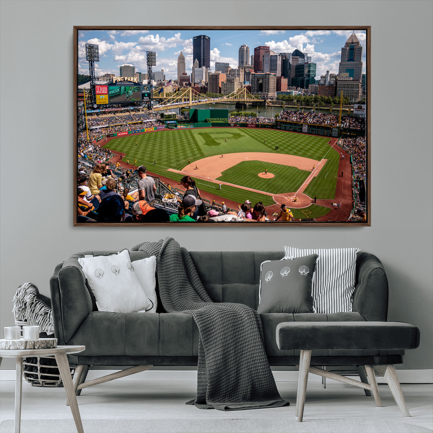 MGV-FC-36X24 - Pittsburgh Pirates Baseball Team Print - PNC Park Stadium Wall Art Canvas Print - Ready to Hang