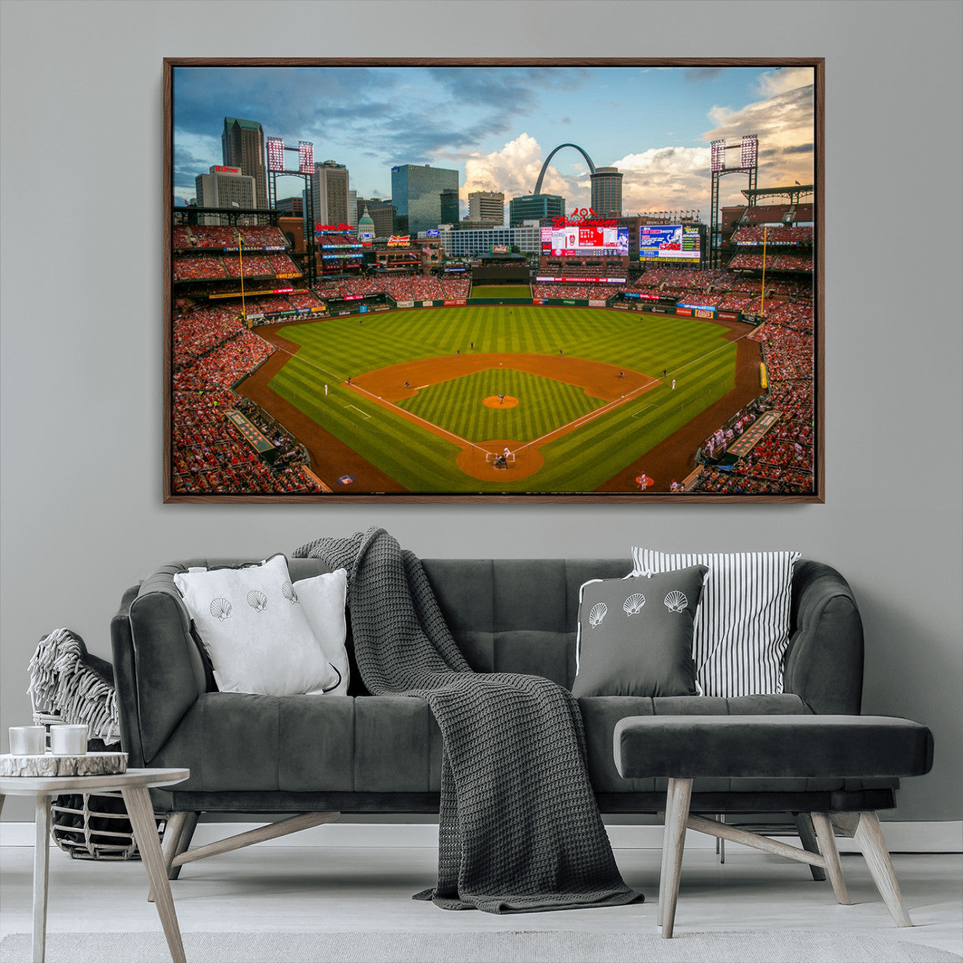 MGV-FC-36X24 - St. Louis Cardinals Baseball Team Print - Busch Stadium Wall Art Canvas Print