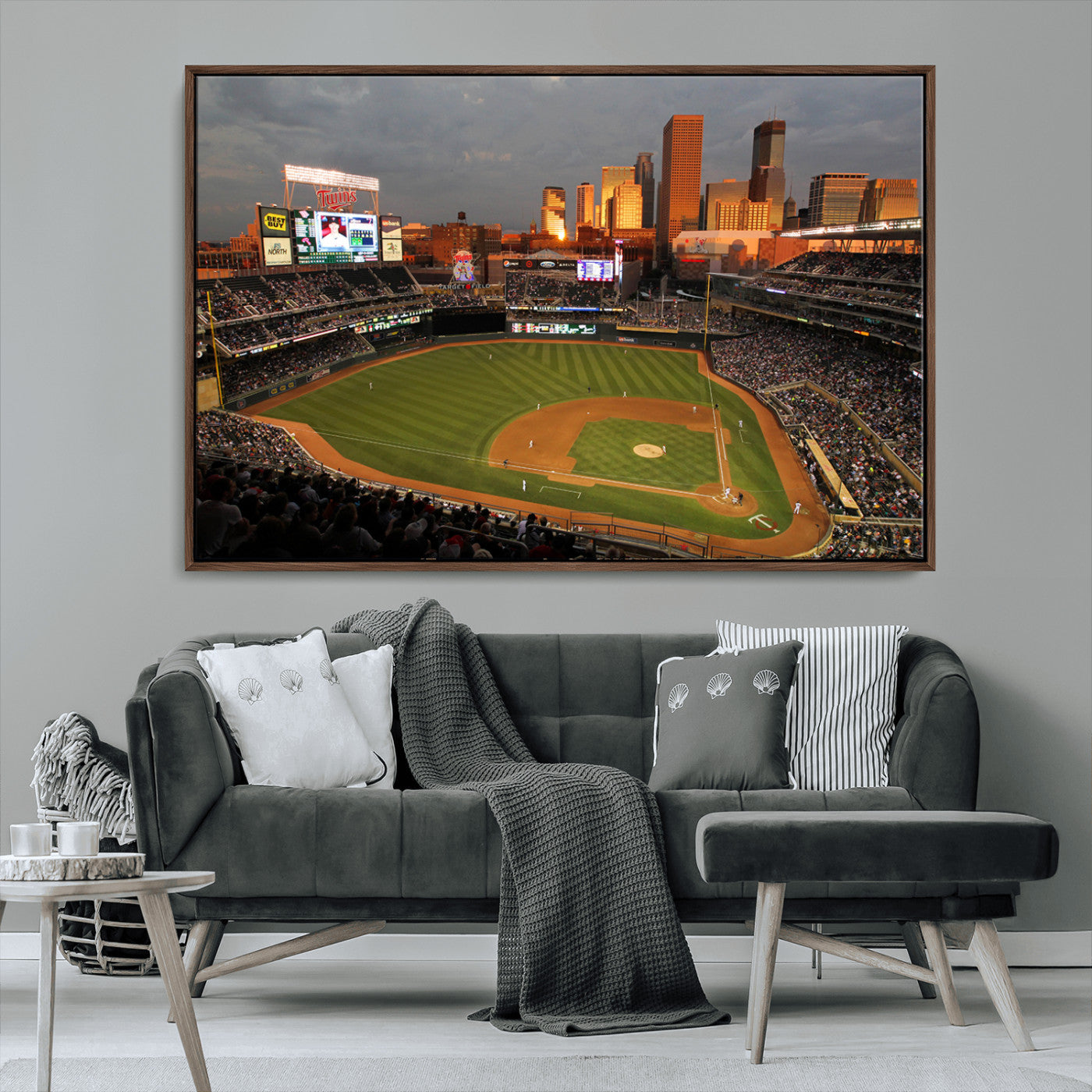 MGV-FC-36X24 - Minnesota Twins Baseball Team Print - Minneapolis Target Field Stadium Wall Art Canvas Print