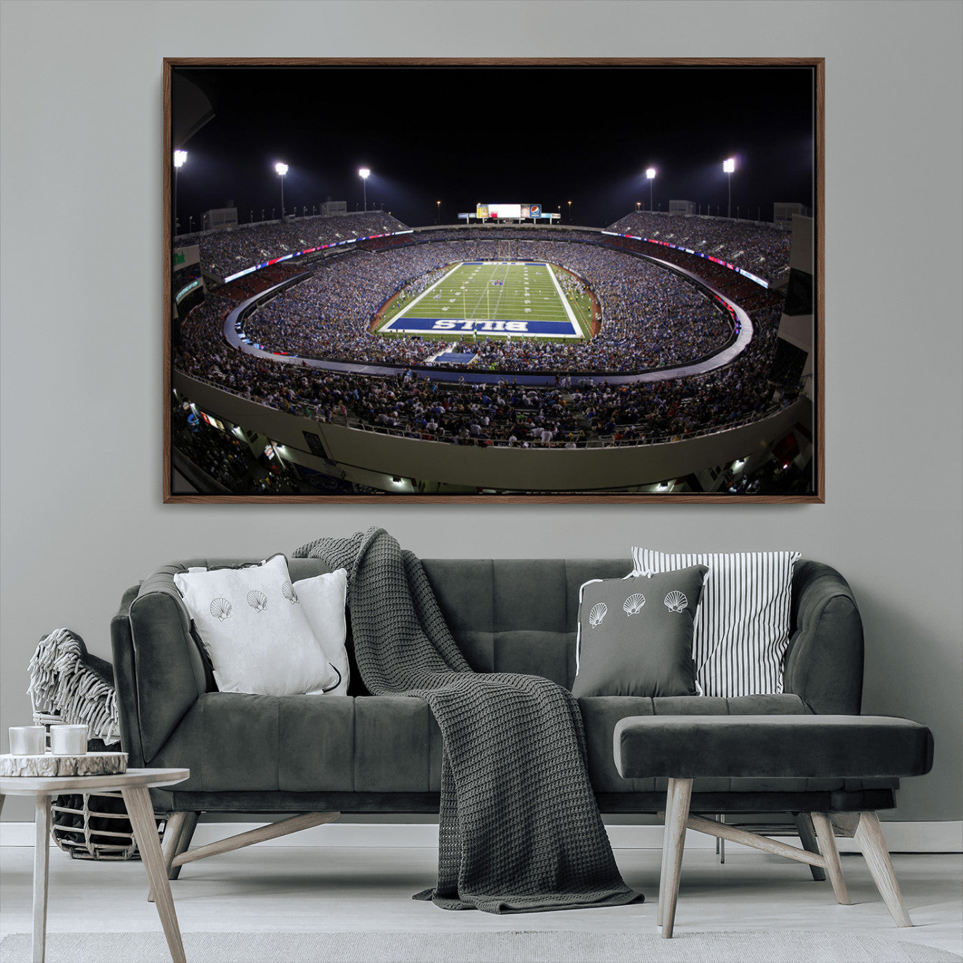 MGV-FC-36X24 - Buffalo Bills NFL Football Team Print - Buffalo Highmark Stadium Wall Art Canvas Print