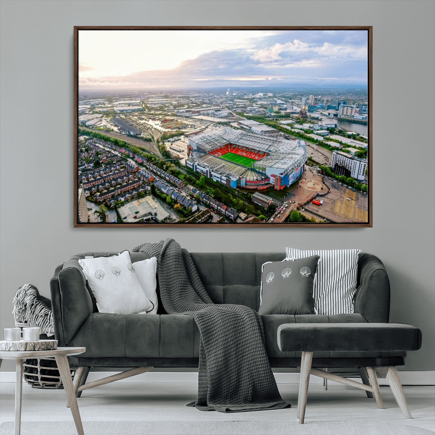MGV-FC-36X24 - Old Trafford Manchester United Stadium Wall Art Canvas Print - Aerial View Stadium, Old Trafford