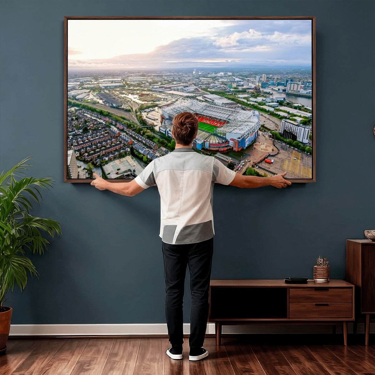 85657-MGV-CV-36X24 - Old Trafford Manchester United Stadium Wall Art Canvas Print