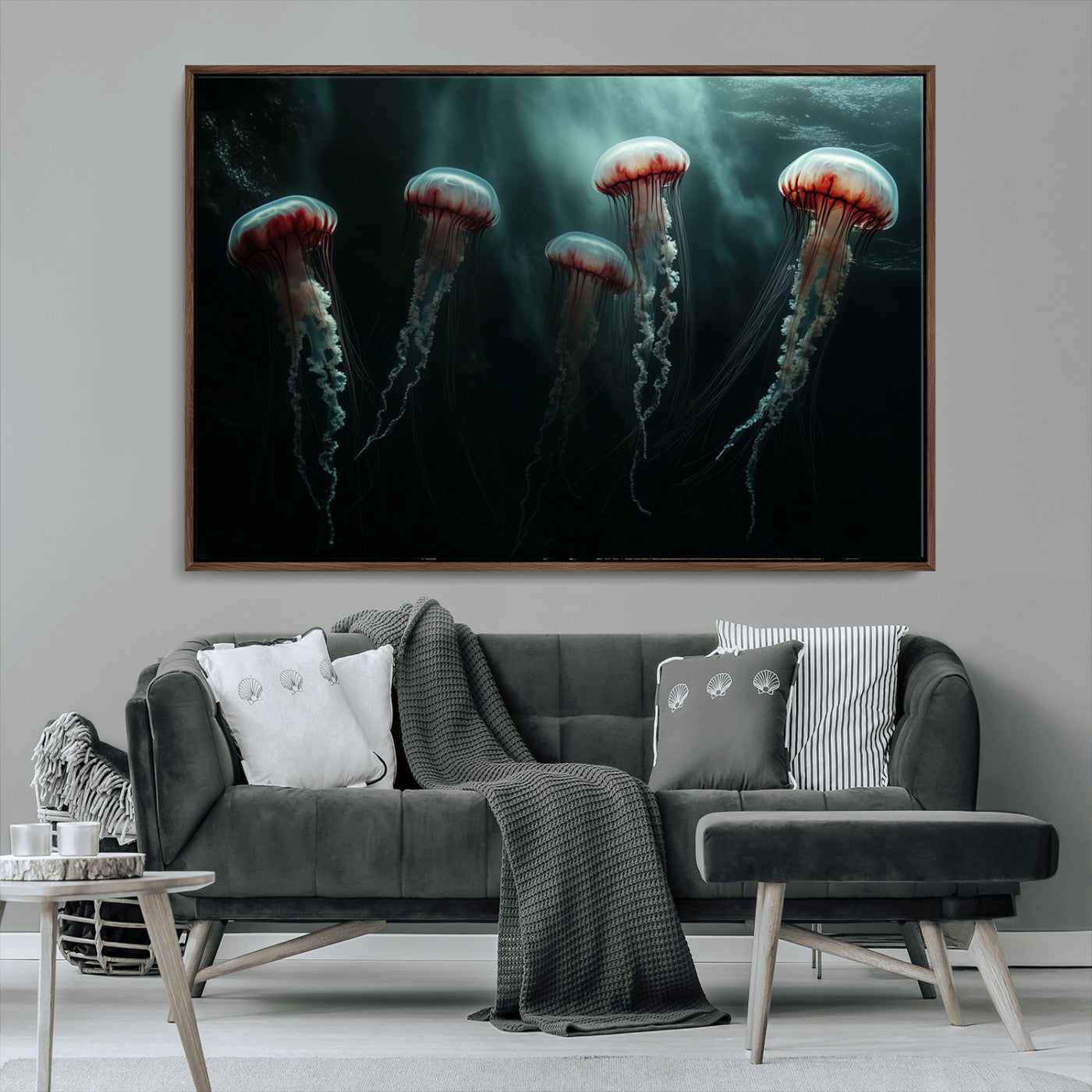 MGV-FC-36X24 - Abstract Jellyfish Wall Art Canvas Print