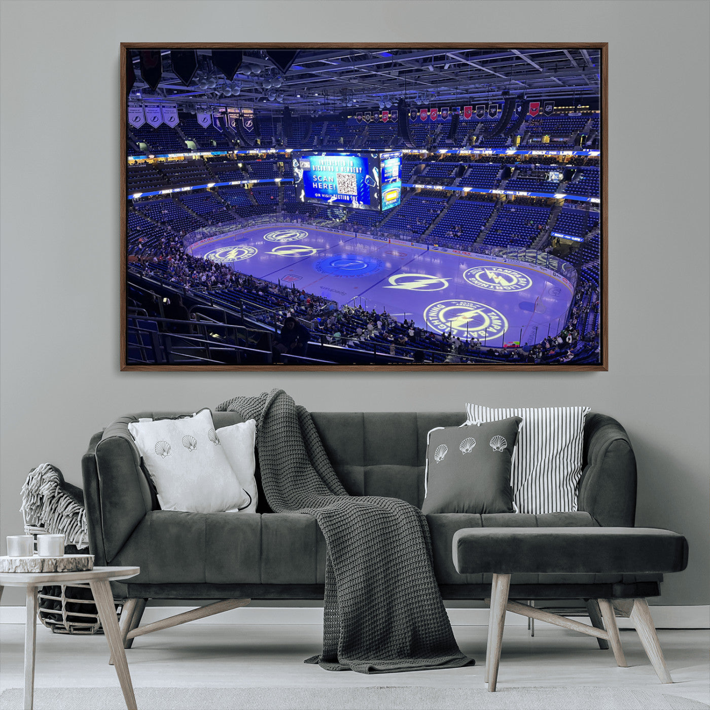 MGV-FC-36X24 - Amalie Arena Florida Wall Art Canvas Print - NHL Hockey Stadium Print Wall Art