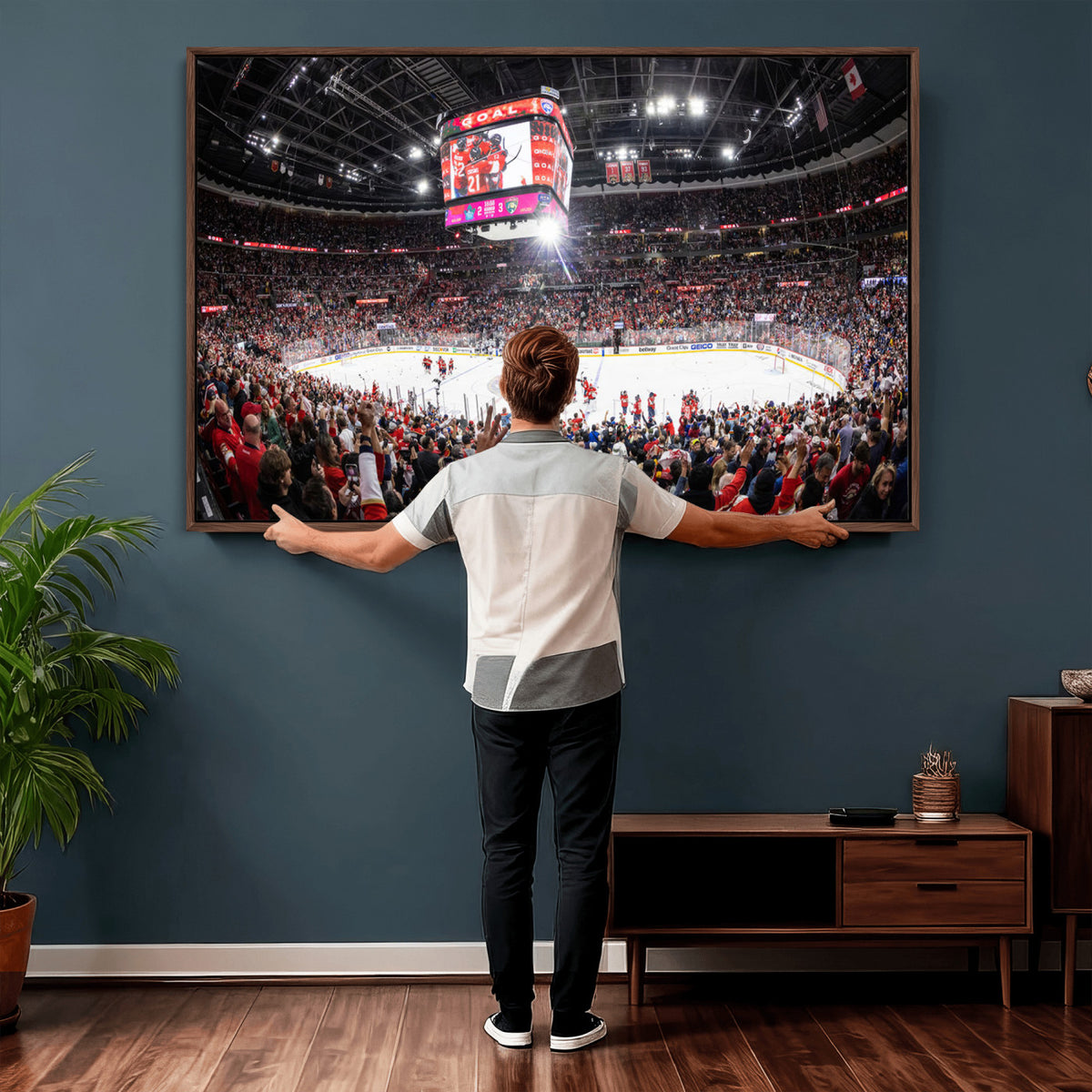 15750-MGV-CV-36X24 - Amerant Bank Arena Wall Art Canvas Print, Hockey Arena