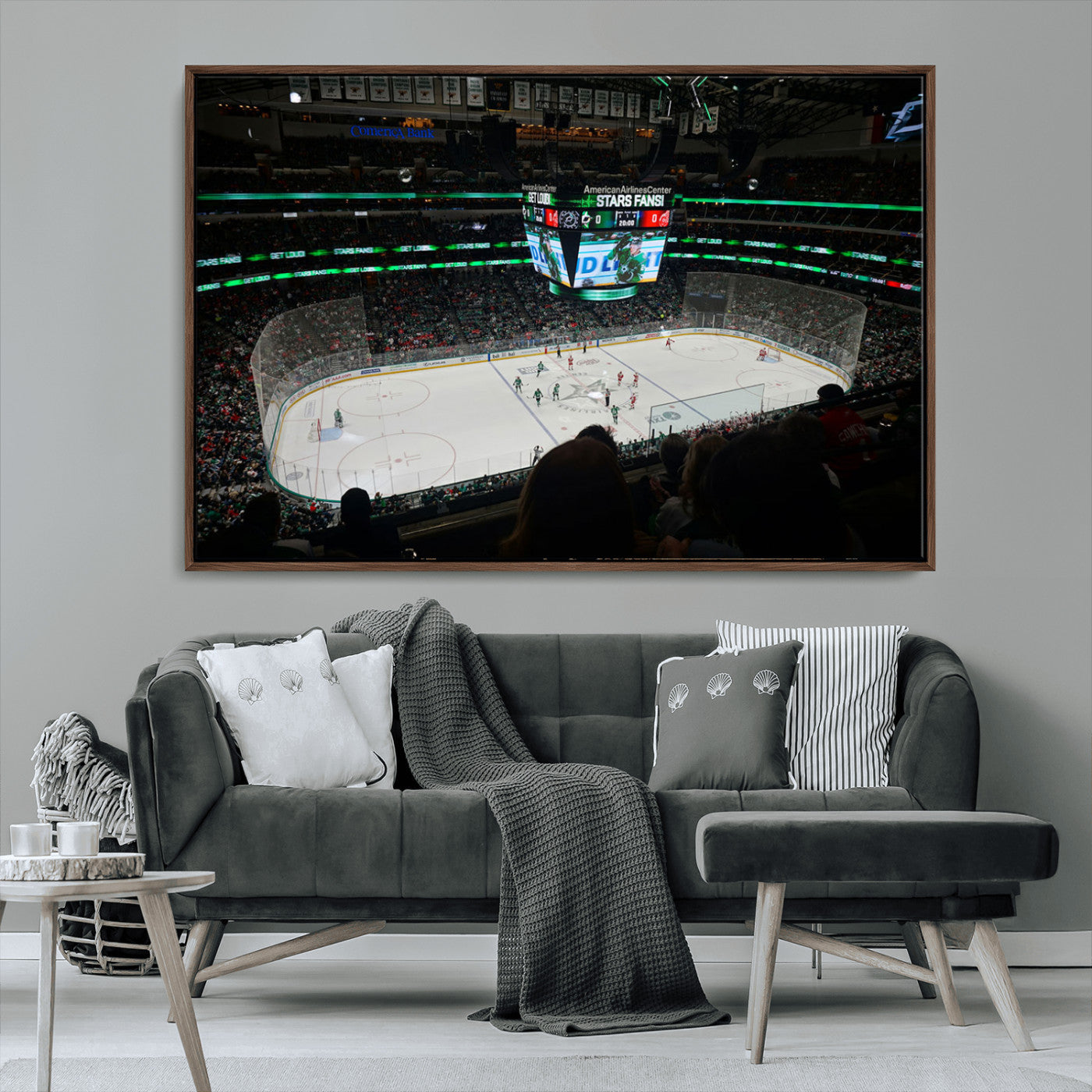 MGV-FC-36X24 - American Airlines Center Dallas Stars Wall Art Canvas Print - Dallas Hockey Arena Stadium Print