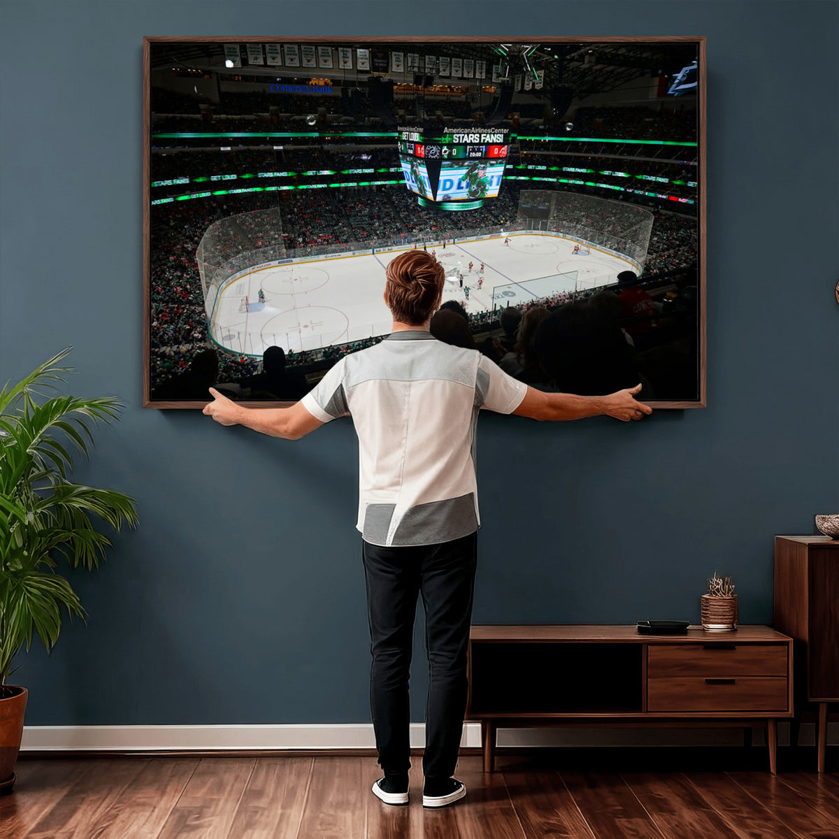 13876-MGV-CV-36X24 - American Airlines Center Dallas Stars Wall Art Canvas Print