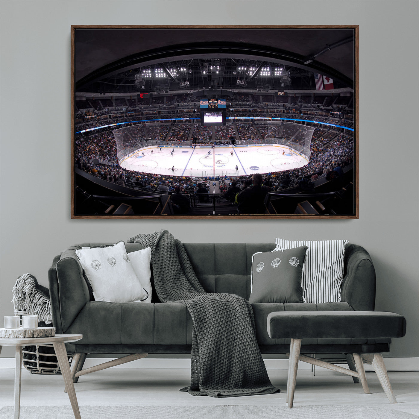 MGV-FC-36X24 - Ball Arena Denver Colorado Avalanche Hockey Team Wall Art Canvas Print - Denver Ice Hockey Stadium