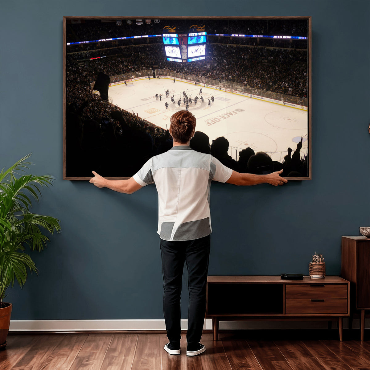 22497-MGV-CV-36X24 - Canada Life Centre Wall Art | Winnipeg Jets Hockey Team Print Canvas | Ready to Hang | Winnipeg Wall