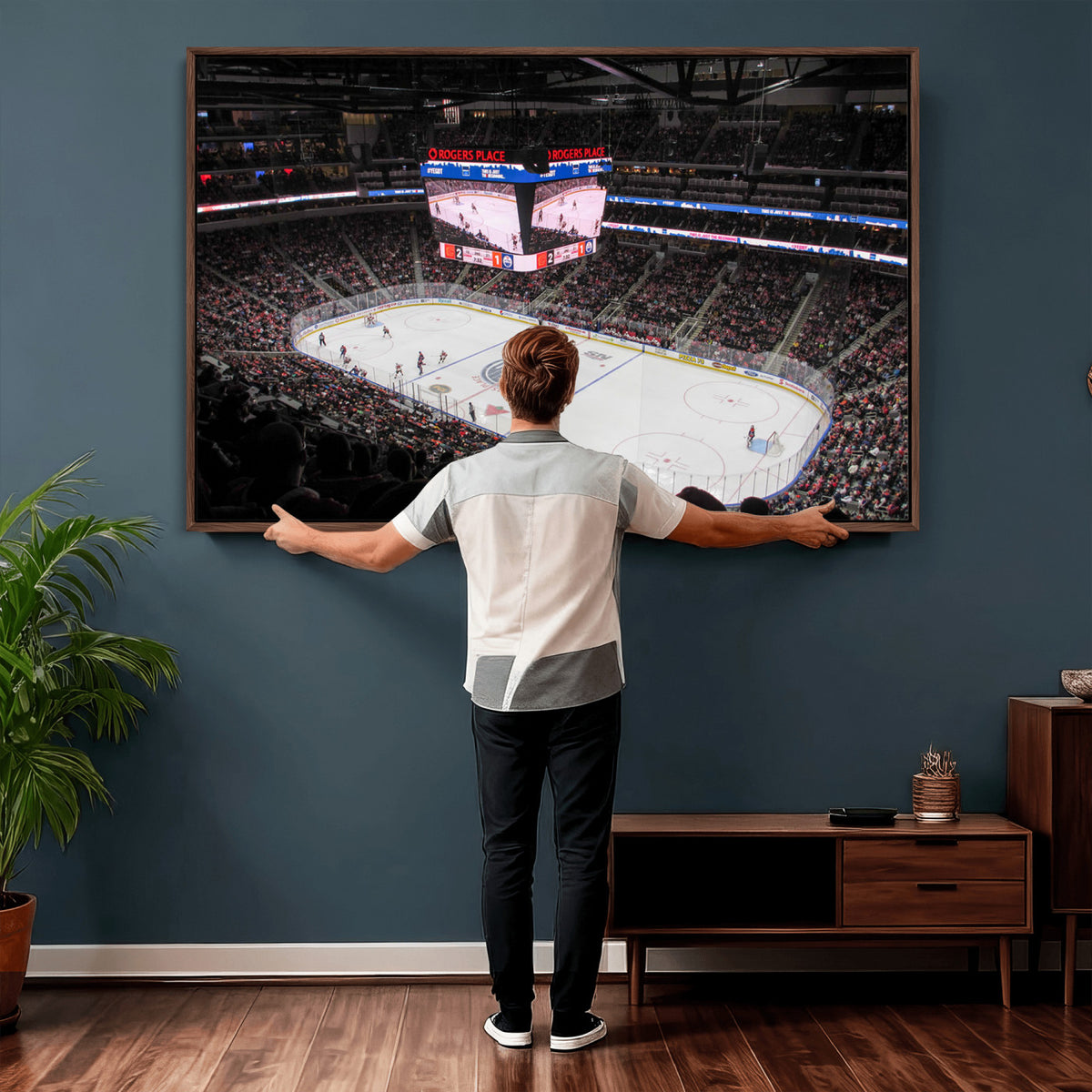 71180-MGV-CV-36X24 - Rogers Place Edmonton Oilers Ice Hockey Stadium Wall Art