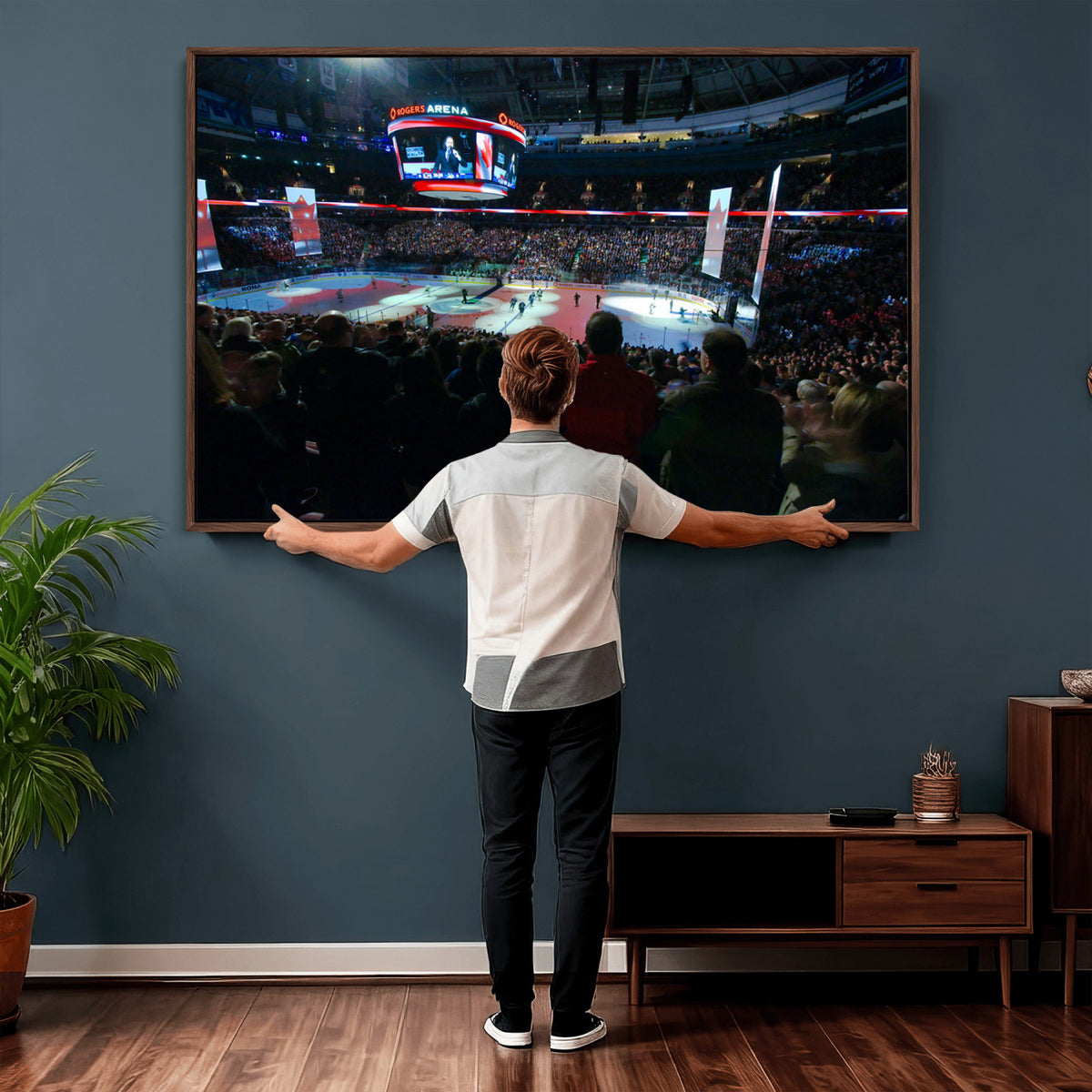 84945-MGV-CV-36X24 - Rogers Arena Vancouver Canucks Ice Hockey Stadium Wall Art