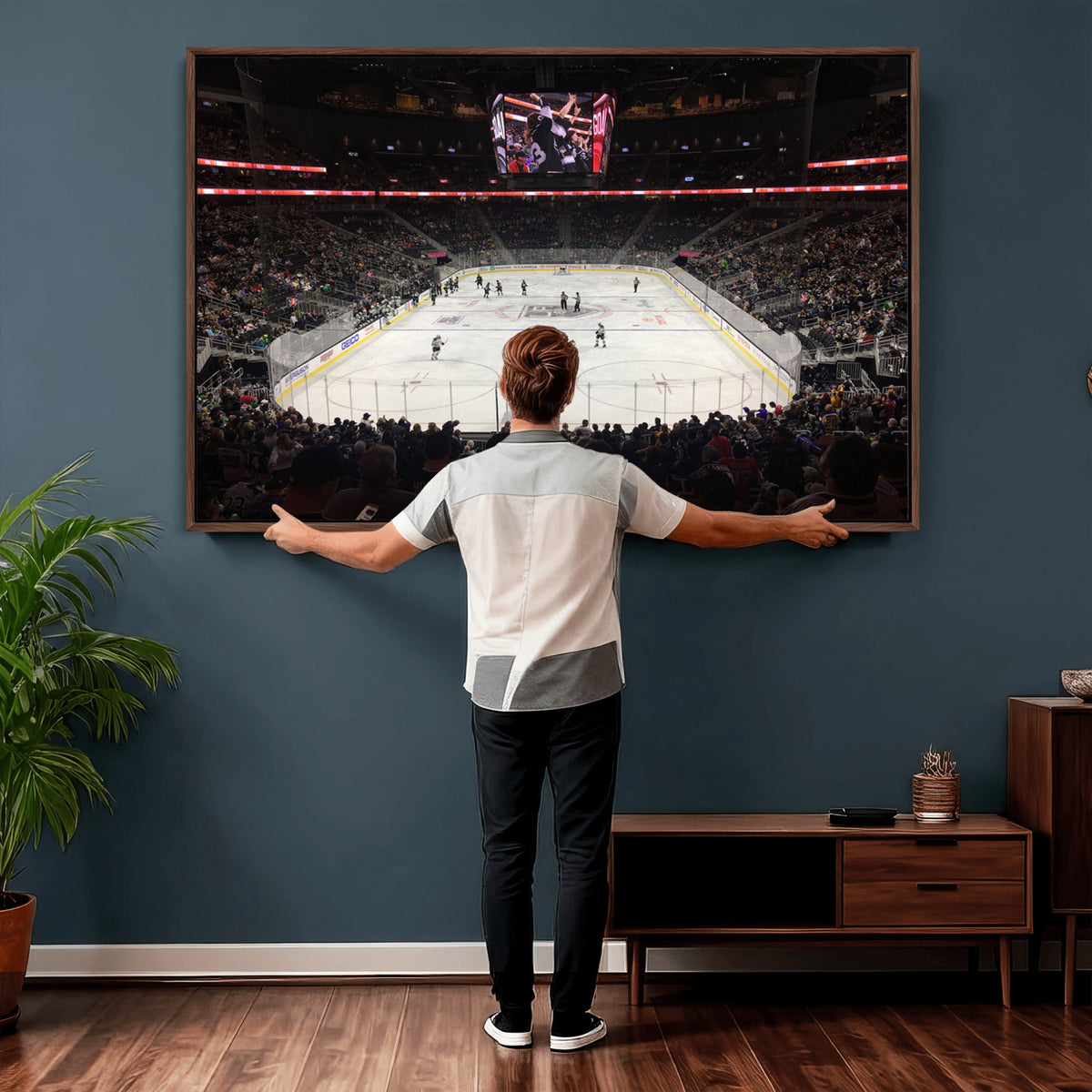 14802-MGV-CV-36X24 - T Mobile Arena Paradise Nevada Vegas Golden Knights Ice Hockey Stadium