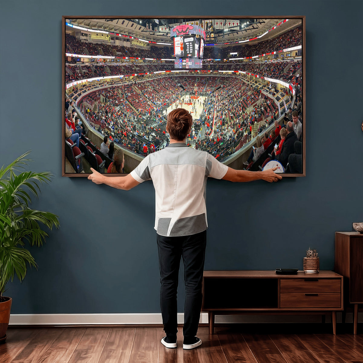 43481-MGV-CV-36X24 - United Center Chicago Bulls Stadium Wall Art Canvas Print