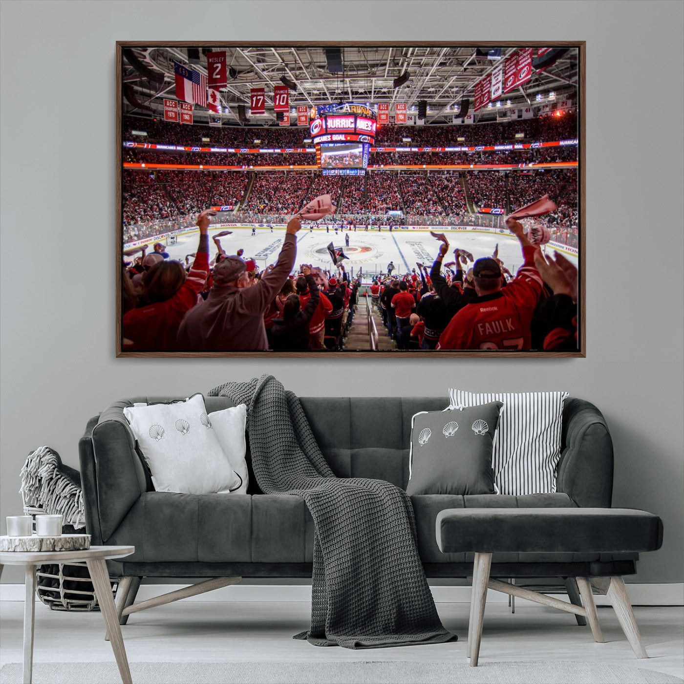 MGV-FC-36X24 - Carolina Hurricanes Ice Hockey Stadium Wall Art, Carolina Hurricanes Canvas Print