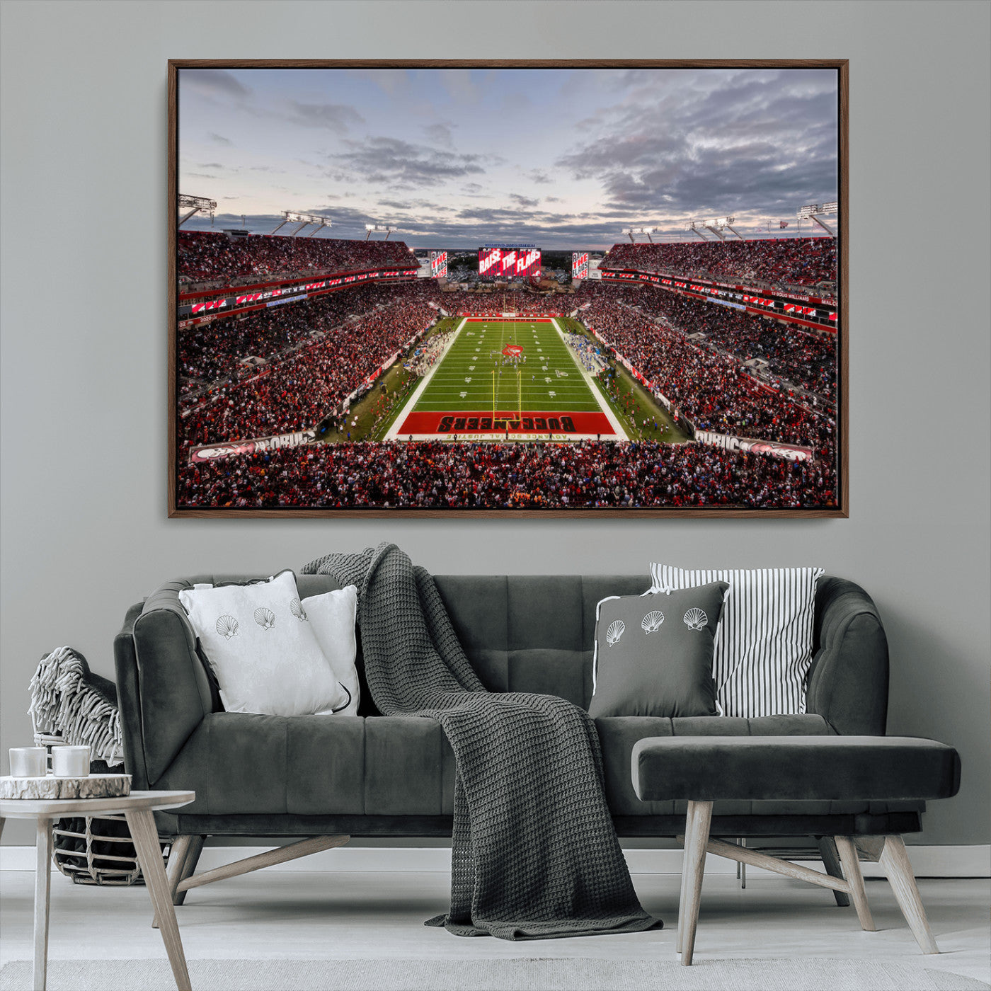MGV-FC-36X24 - Florida Tampa Raymond James Stadium Wall Art Canvas Print - NFL Football Stadium Print Canvas
