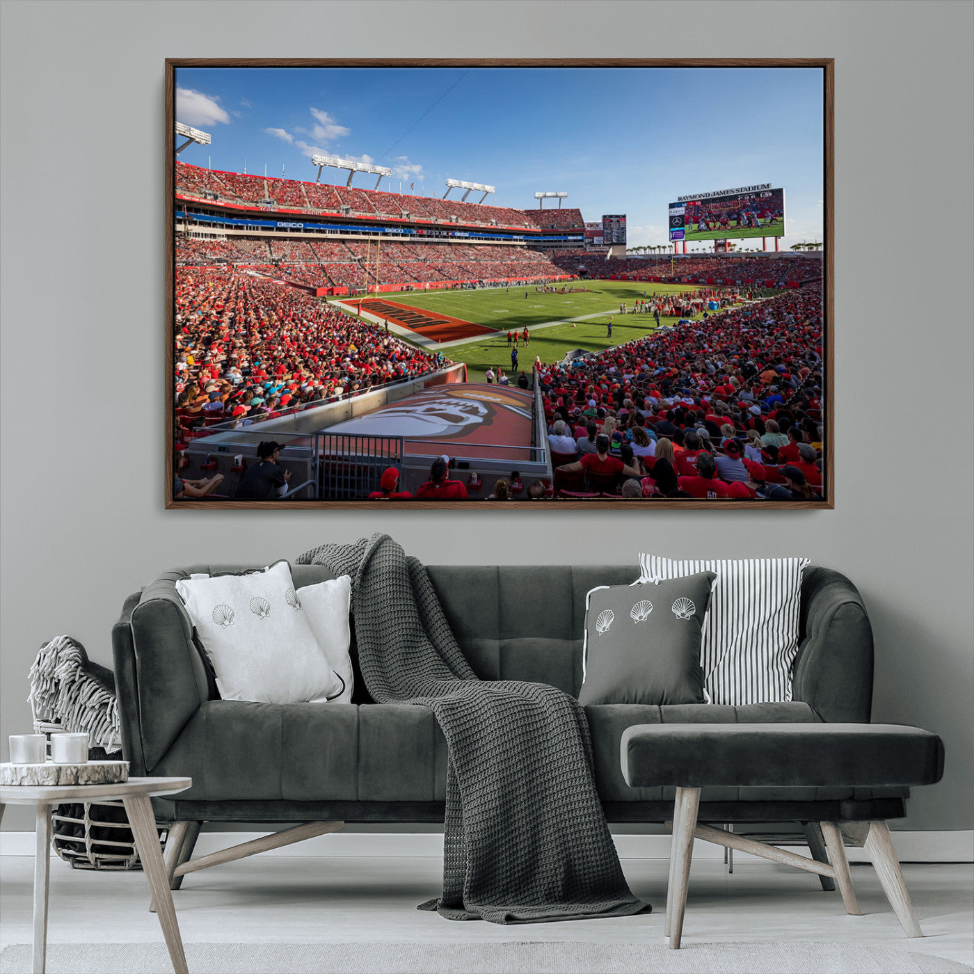 MGV-FC-36X24 - Florida Tampa Raymond James Stadium Wall Art Canvas Print - NFL Football Stadium Print
