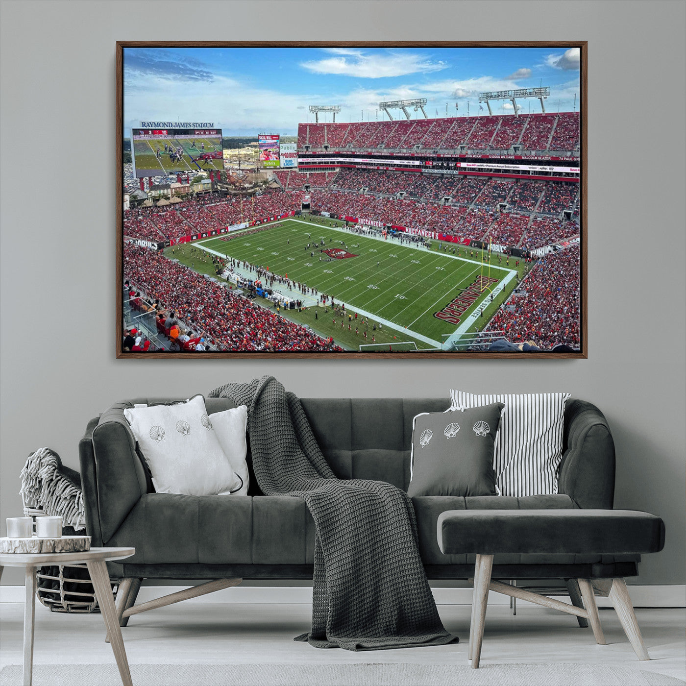 MGV-FC-36X24 - Florida Tampa Raymond James Stadium Wall Art Canvas Print - NFL Football Stadium Print Canvas