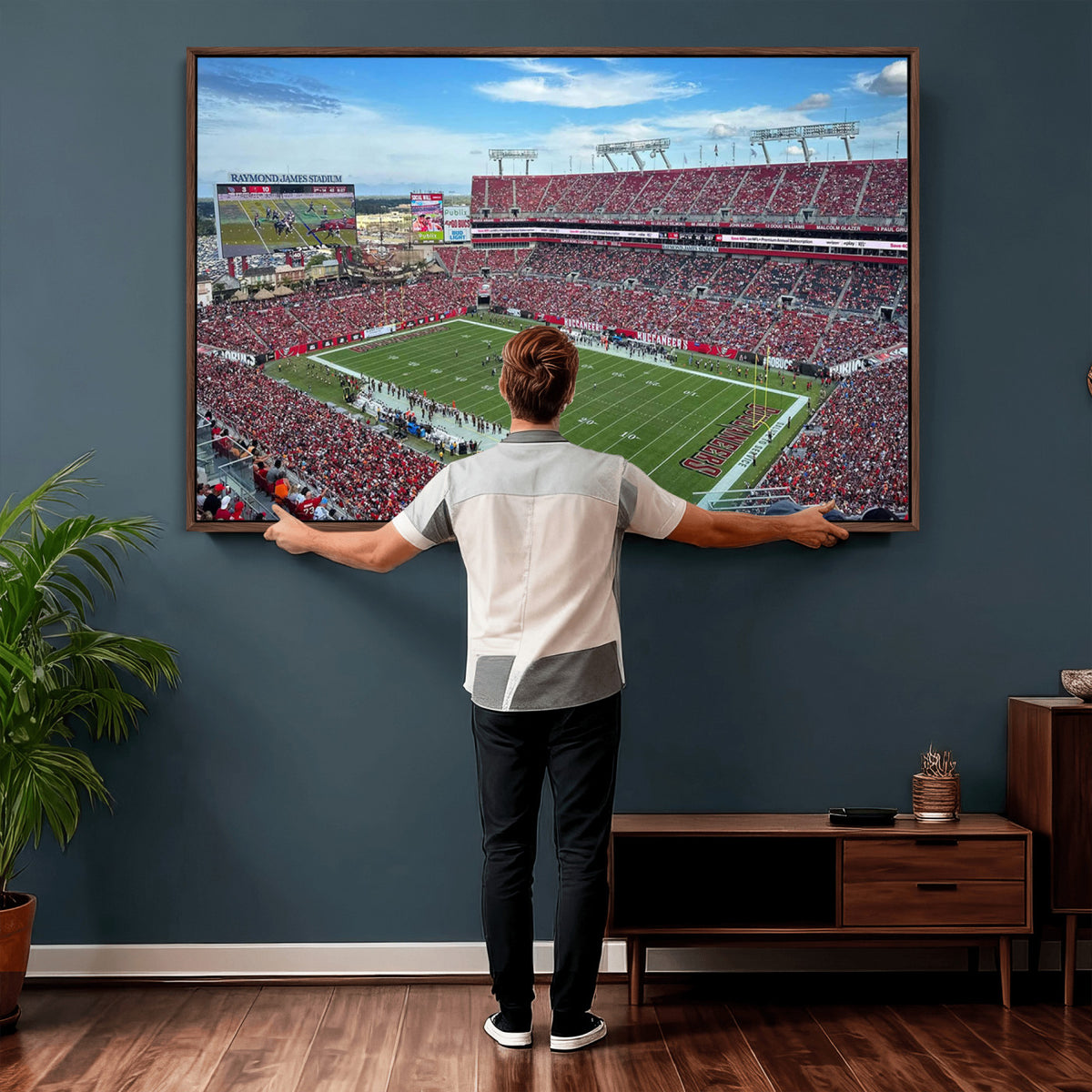 52828-MGV-CV-36X24 - Florida Tampa Raymond James Stadium Wall Art Canvas Print - NFL Football Stadium Print Canvas