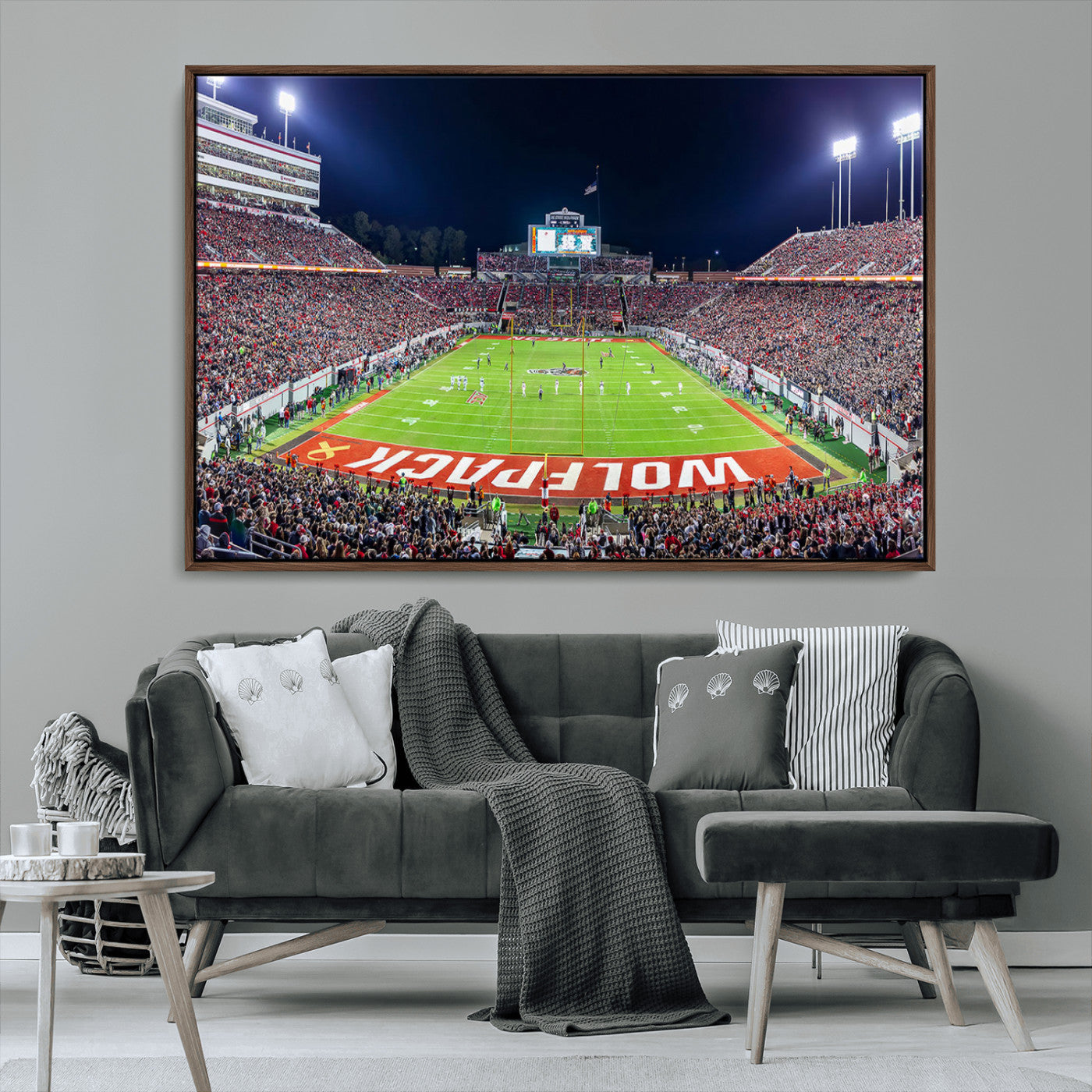 MGV-FC-36X24 - NC State Wolfpack Canvas Print - Raleigh Carter-Finley Stadium Wall Art, Football Team Canvas Print